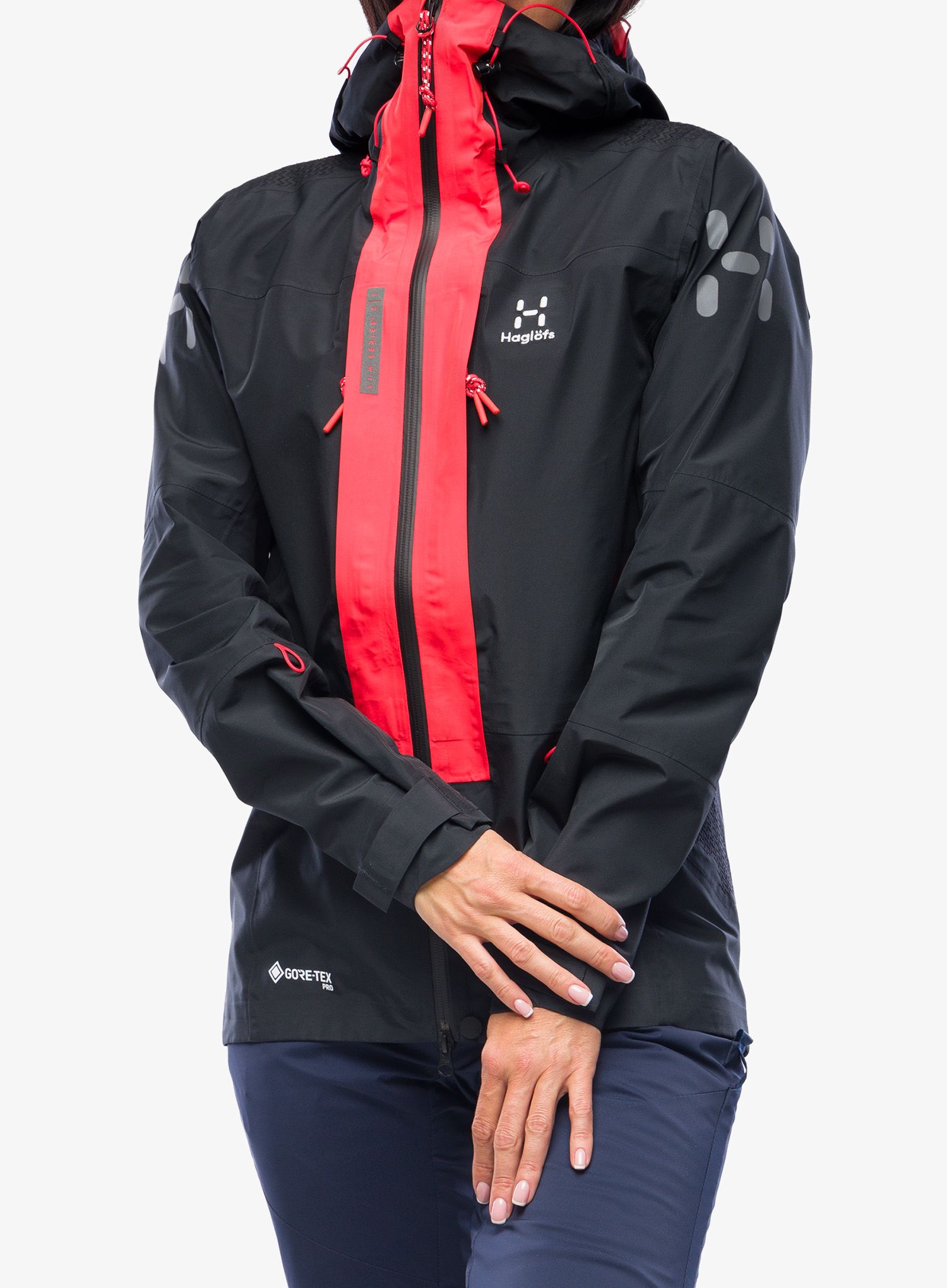 Dámská bunda Haglofs L.I.M ZT Mountain GTX PRO Jacket - true black/red