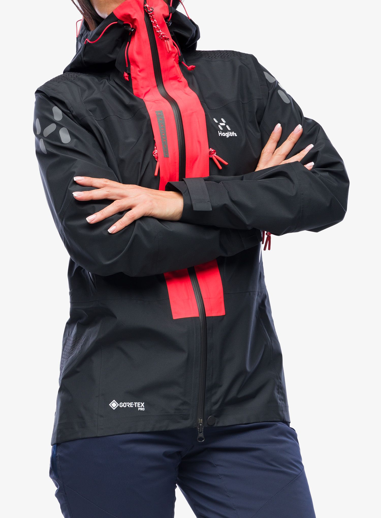 Dámská bunda Haglofs L.I.M ZT Mountain GTX PRO Jacket - true black/red