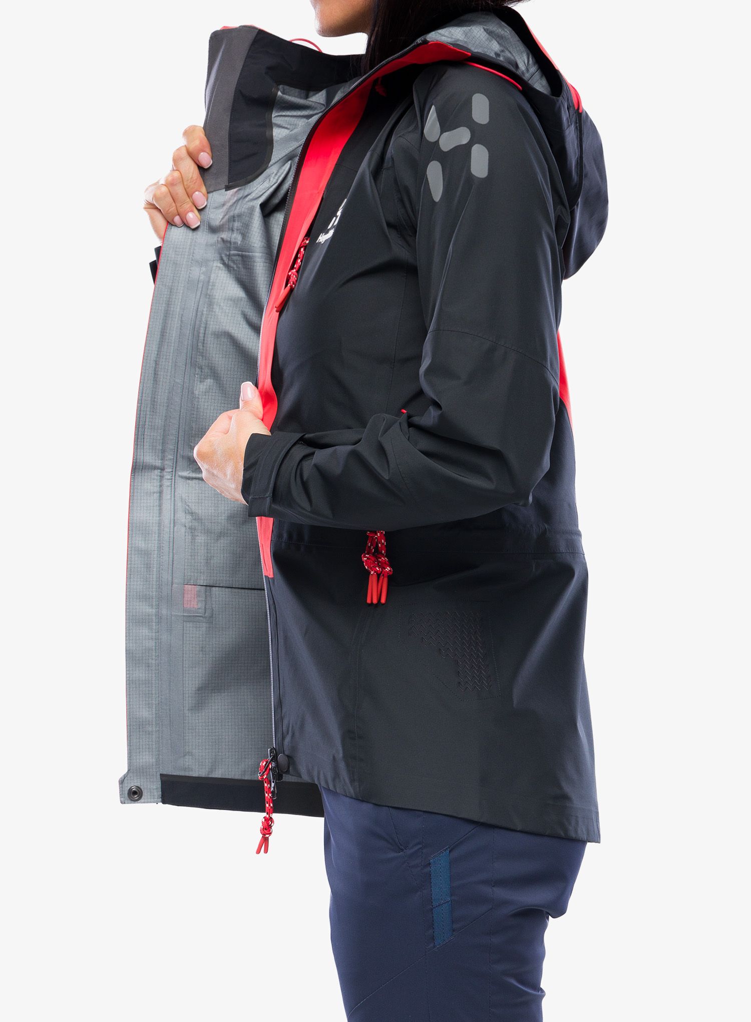 Dámská bunda Haglofs L.I.M ZT Mountain GTX PRO Jacket - true black/red