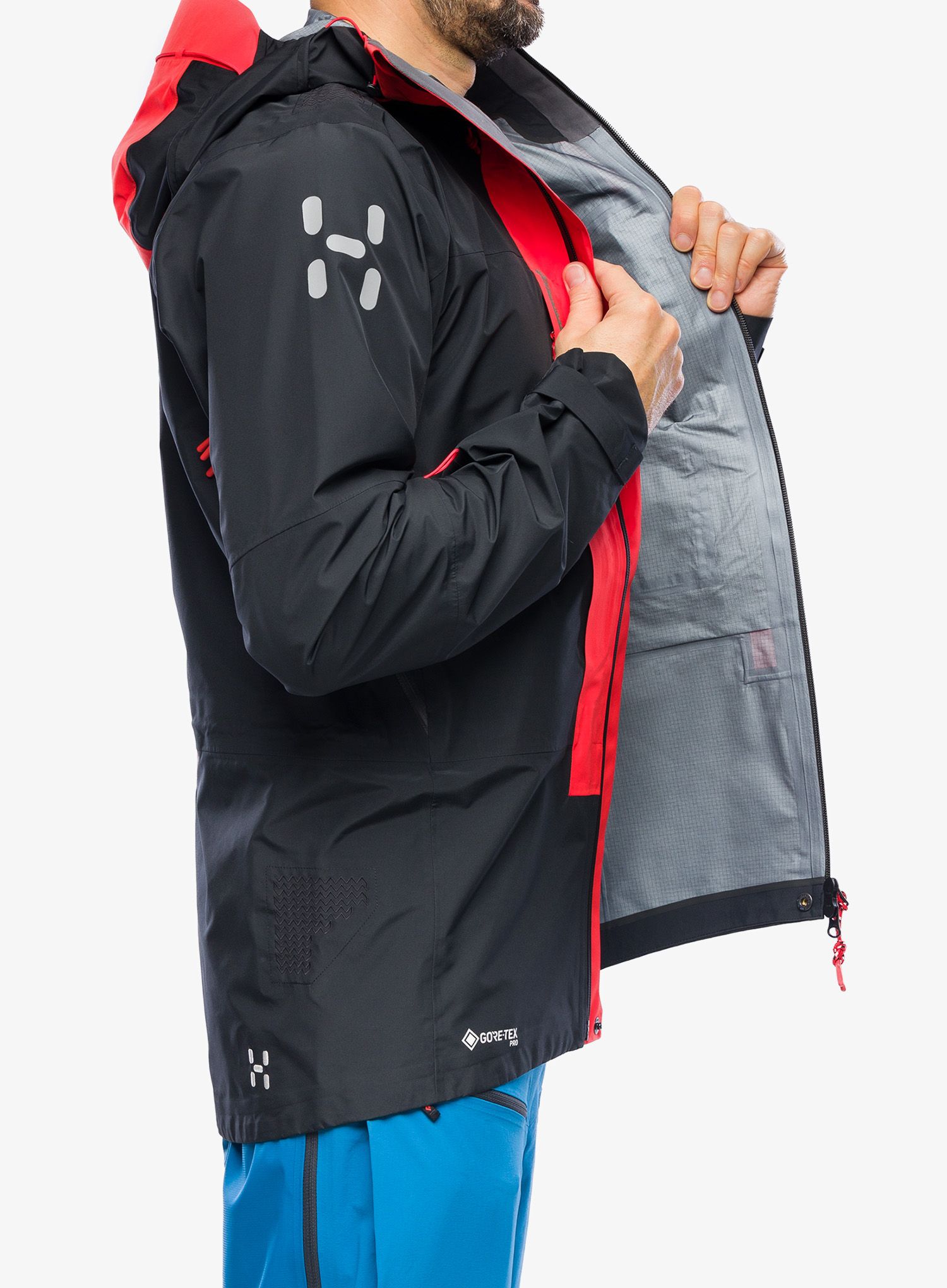 Bunda Haglofs L.I.M ZT Mountain GTX PRO Jacket - true black/zenith red
