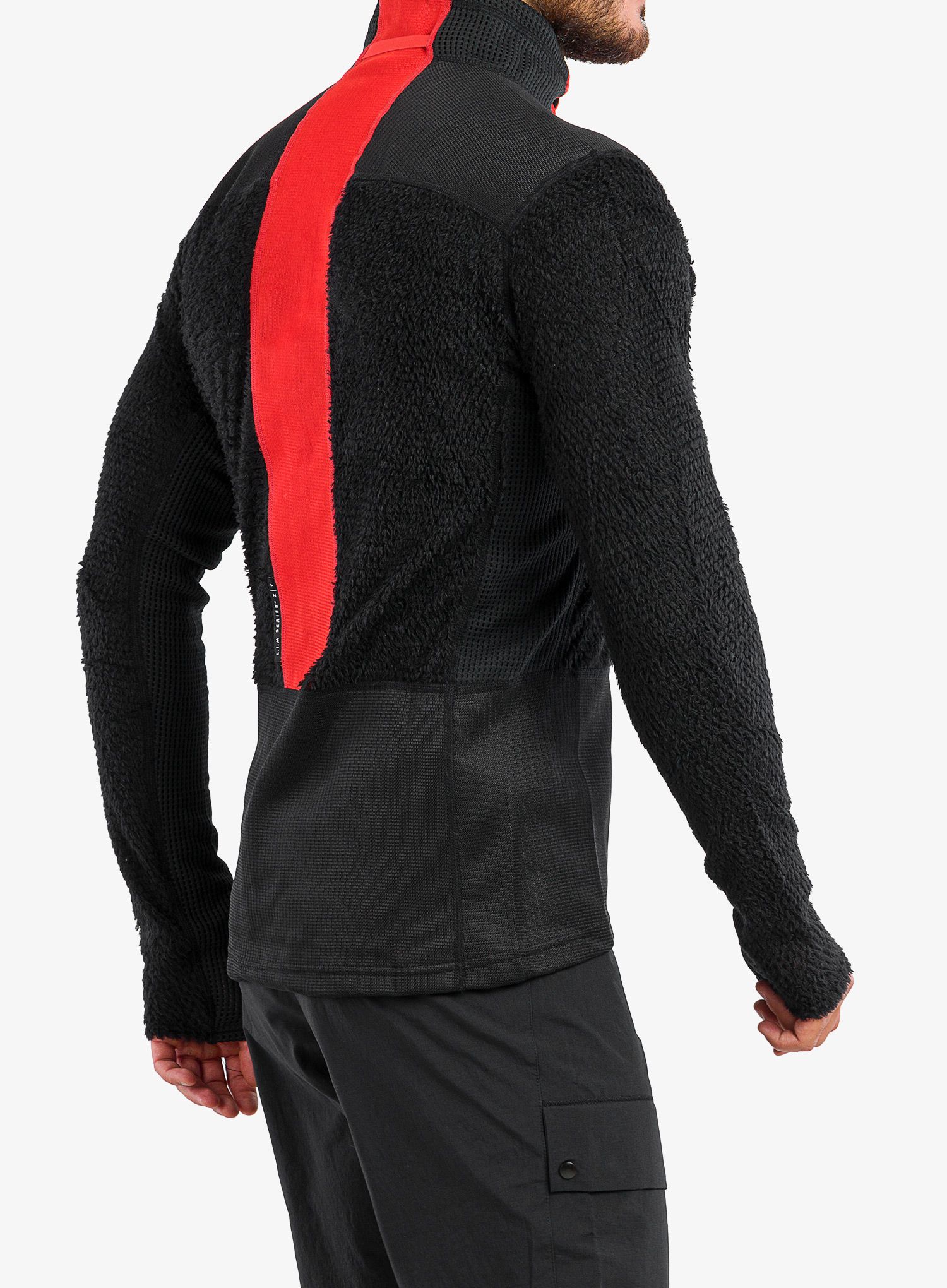 Fleece mikina pánská Haglofs L.I.M ZT Sync 2 Mid Jacket - black/zenith red