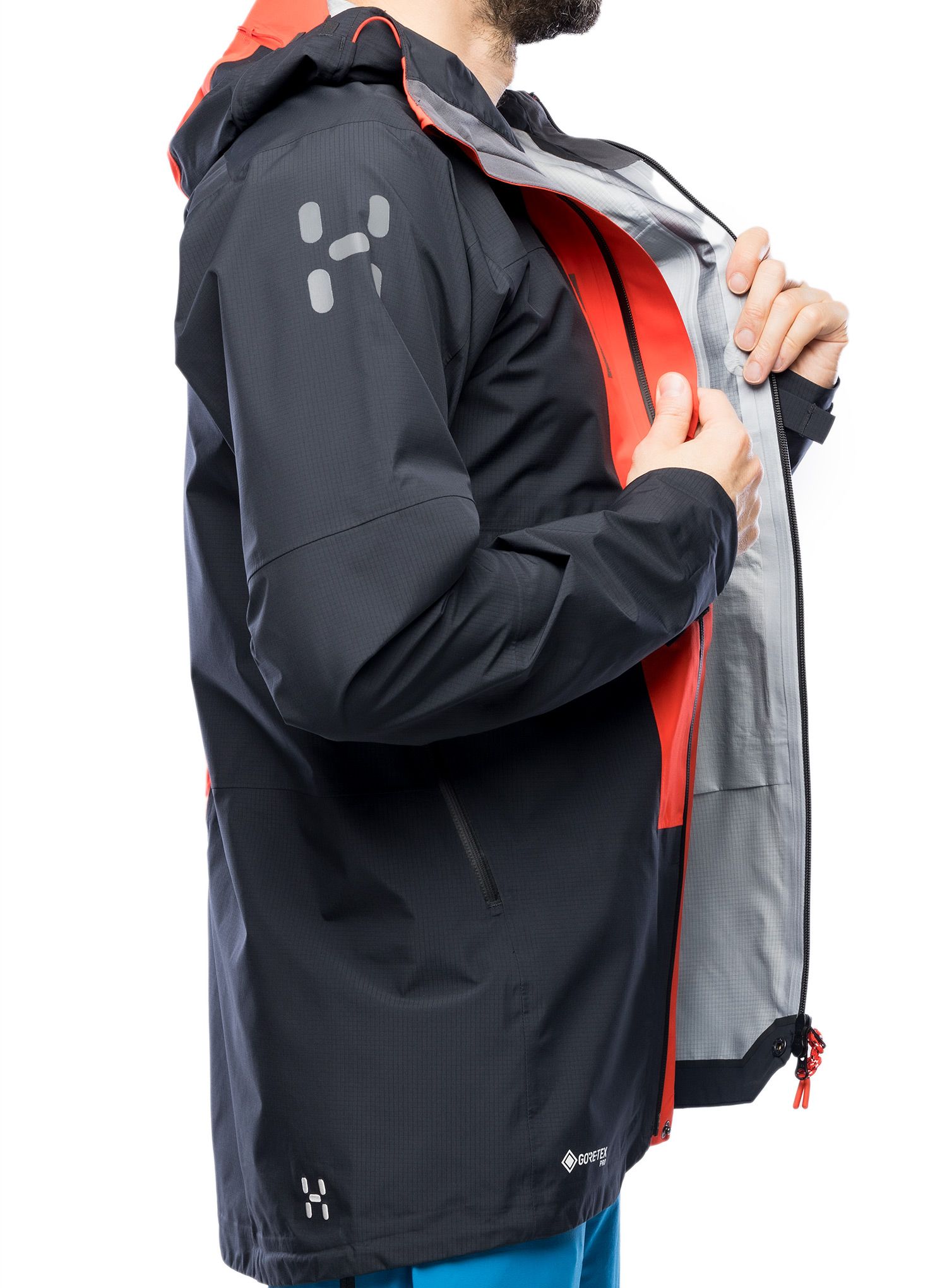 Bunda s membránou Haglofs L.I.M ZT Trek GTX Pro Jacket - true black/zenith red
