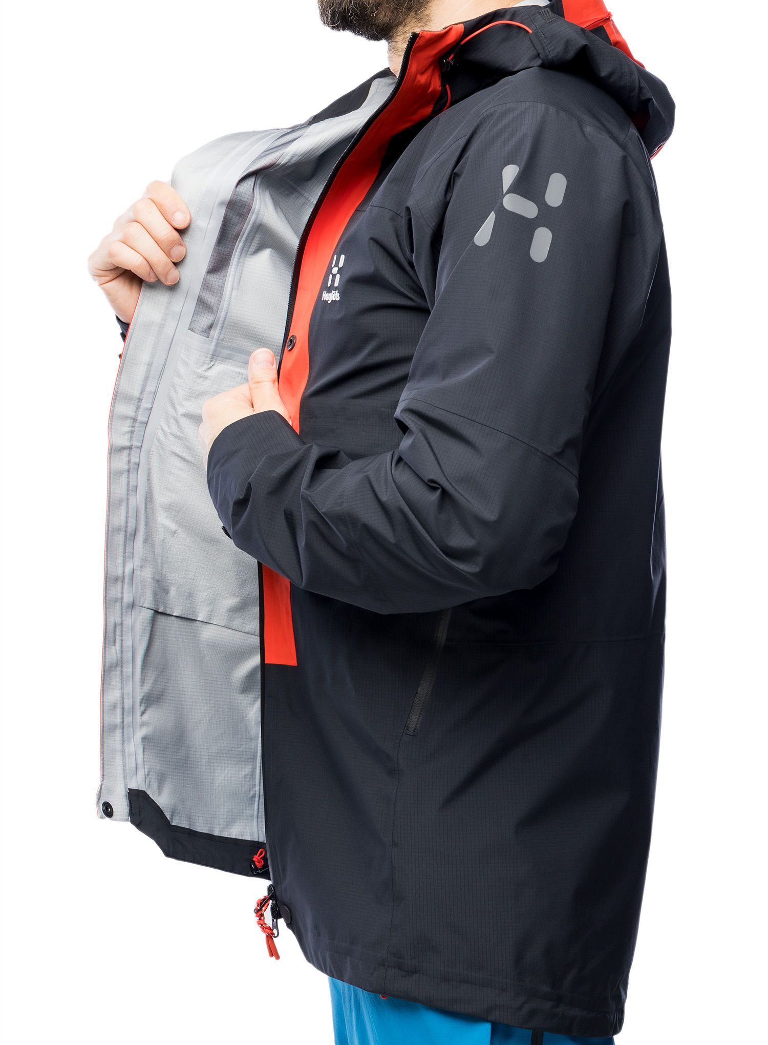 Bunda s membránou Haglofs L.I.M ZT Trek GTX Pro Jacket - true black/zenith red
