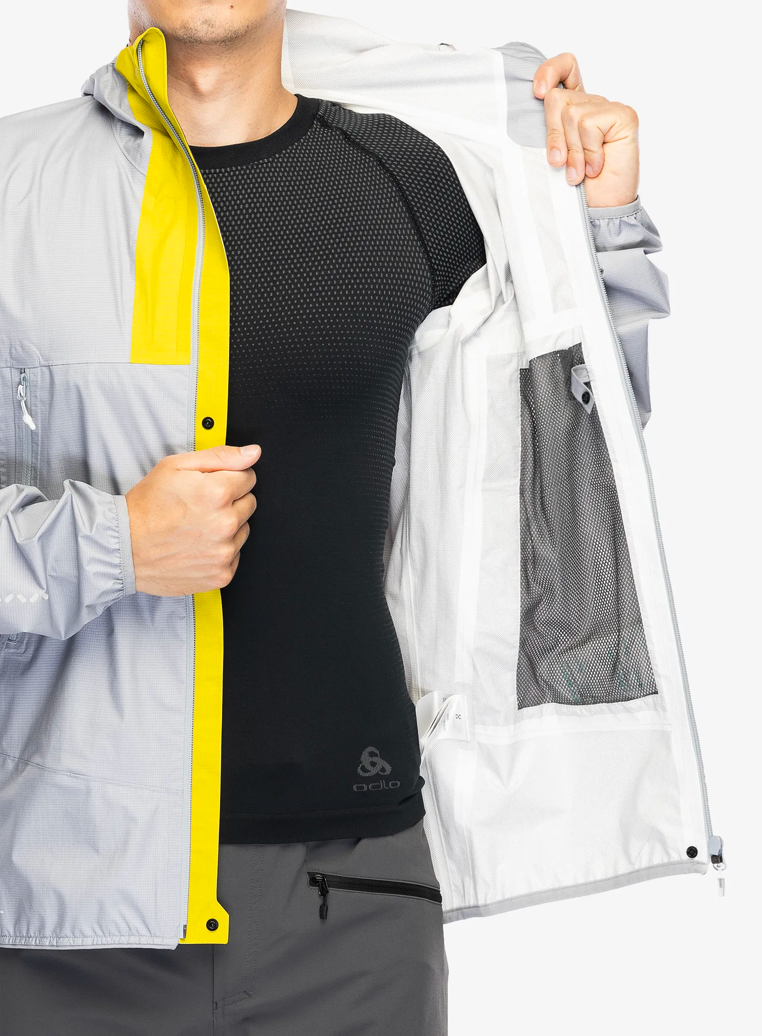 Bunda do deště Haglofs L.I.M Proof Jacket - concrete/aurora