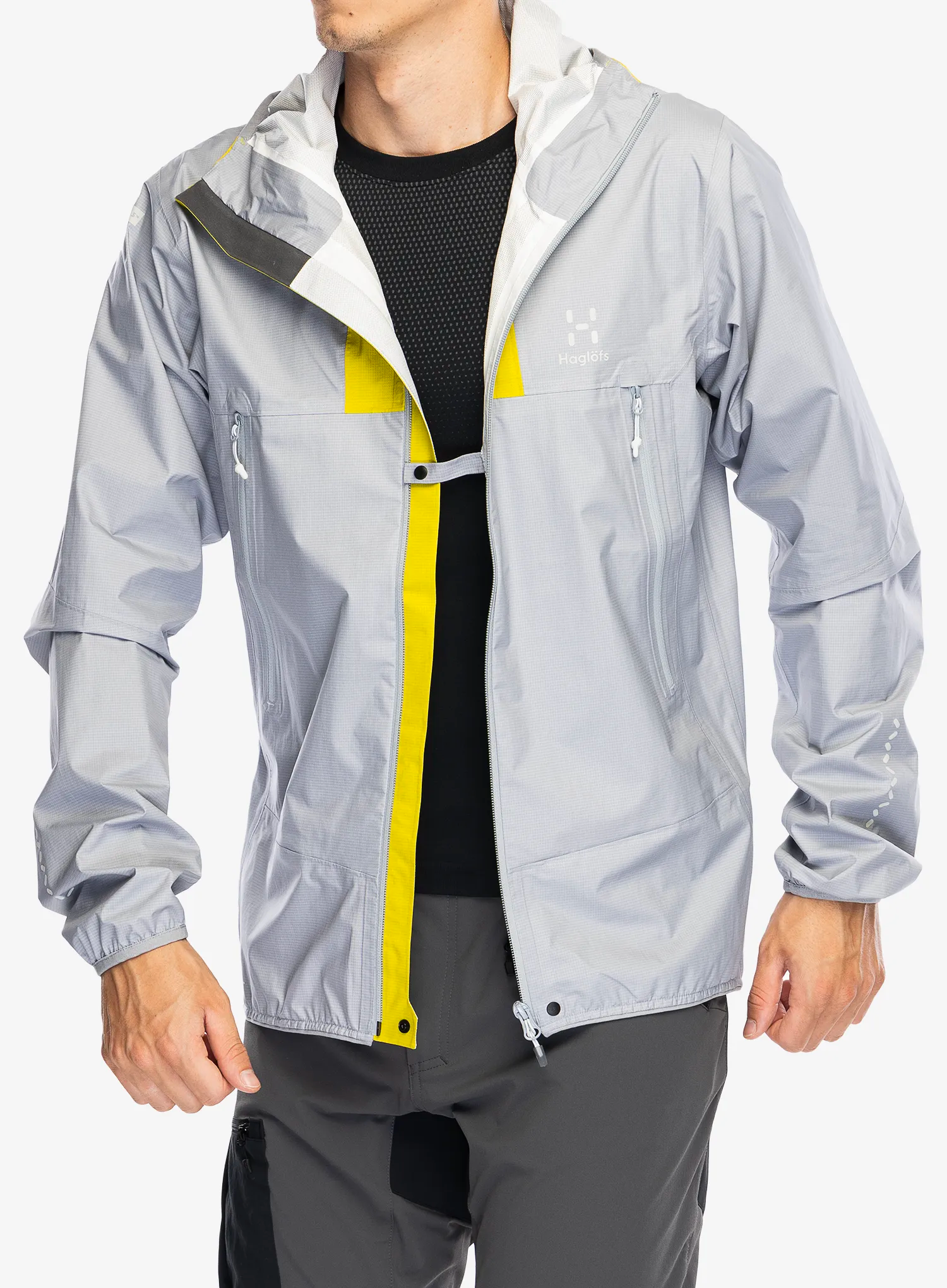 Bunda do deště Haglofs L.I.M Proof Jacket - concrete/aurora