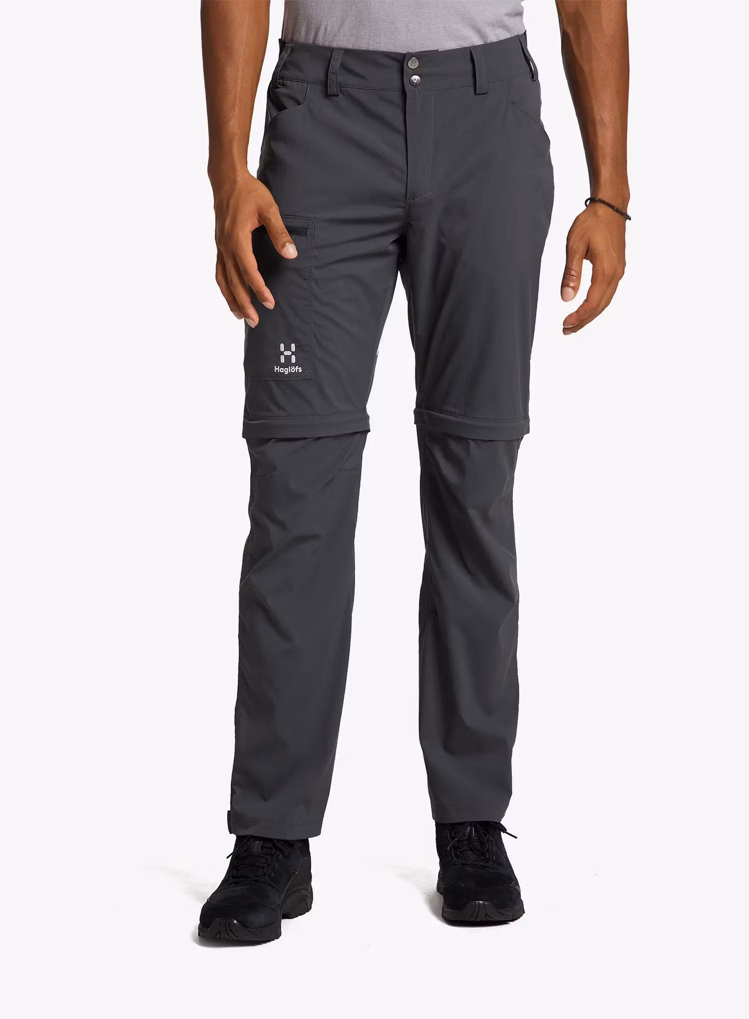 Kalhoty s odepínacími nohavicemi Haglofs Lite Standard Zip-Off Pant - magnetite
