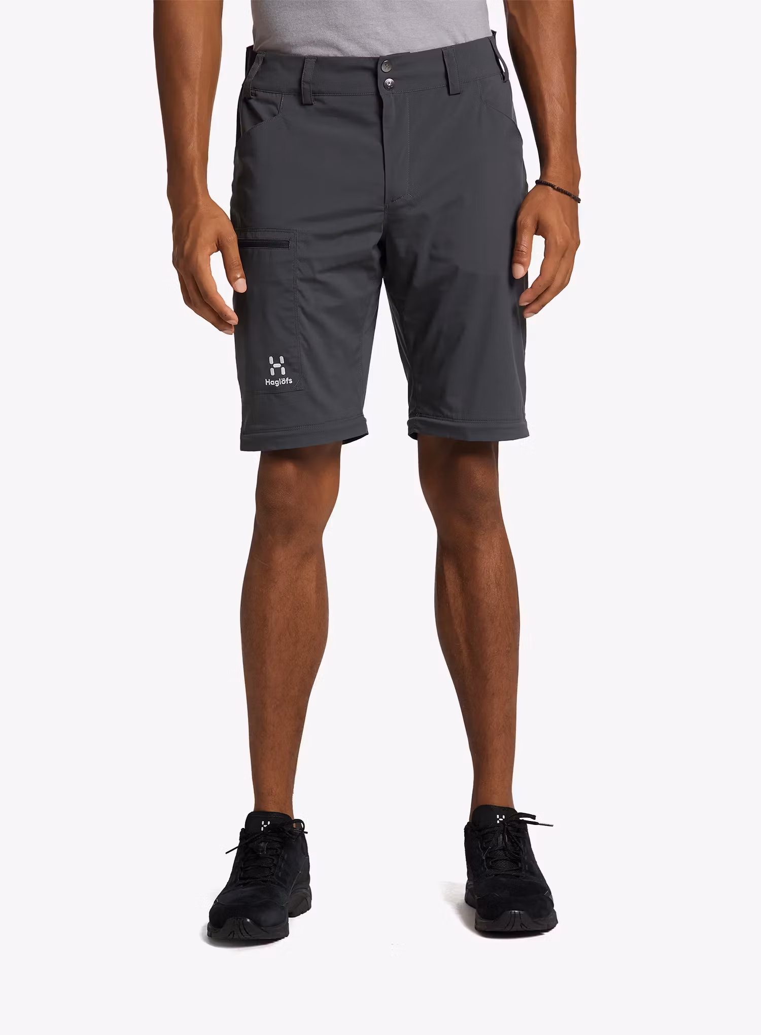 Kalhoty s odepínacími nohavicemi Haglofs Lite Standard Zip-Off Pant - magnetite