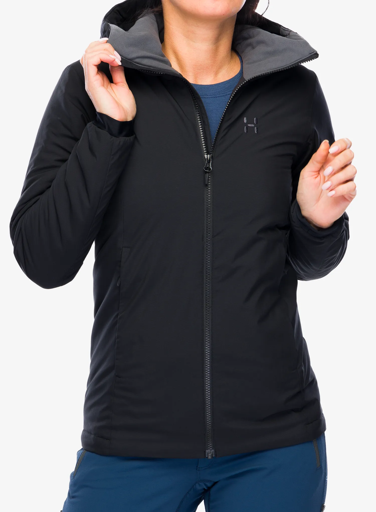 Zateplená bunda dámská Haglofs Mimic Alert Hood - true black