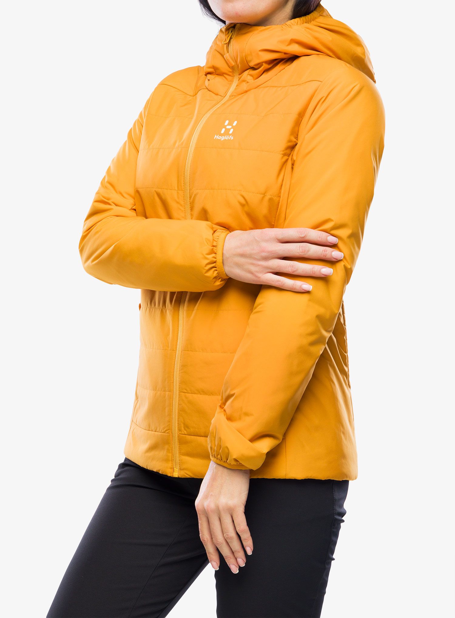 Zateplená bunda dámská Haglofs Mimic Silver Hood - desert yellow