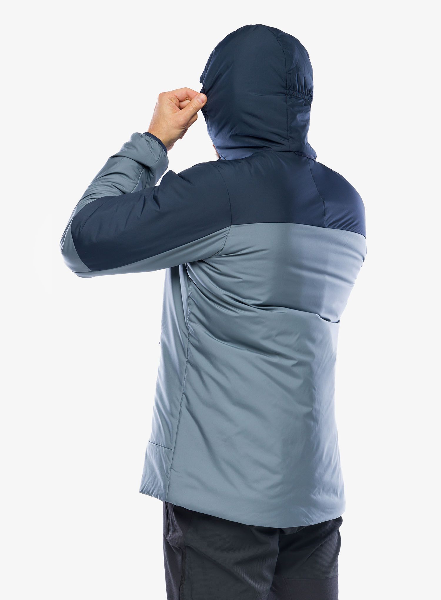 Zateplená bunda Haglofs Mimic Silver Hood - steel blue/tarn blue