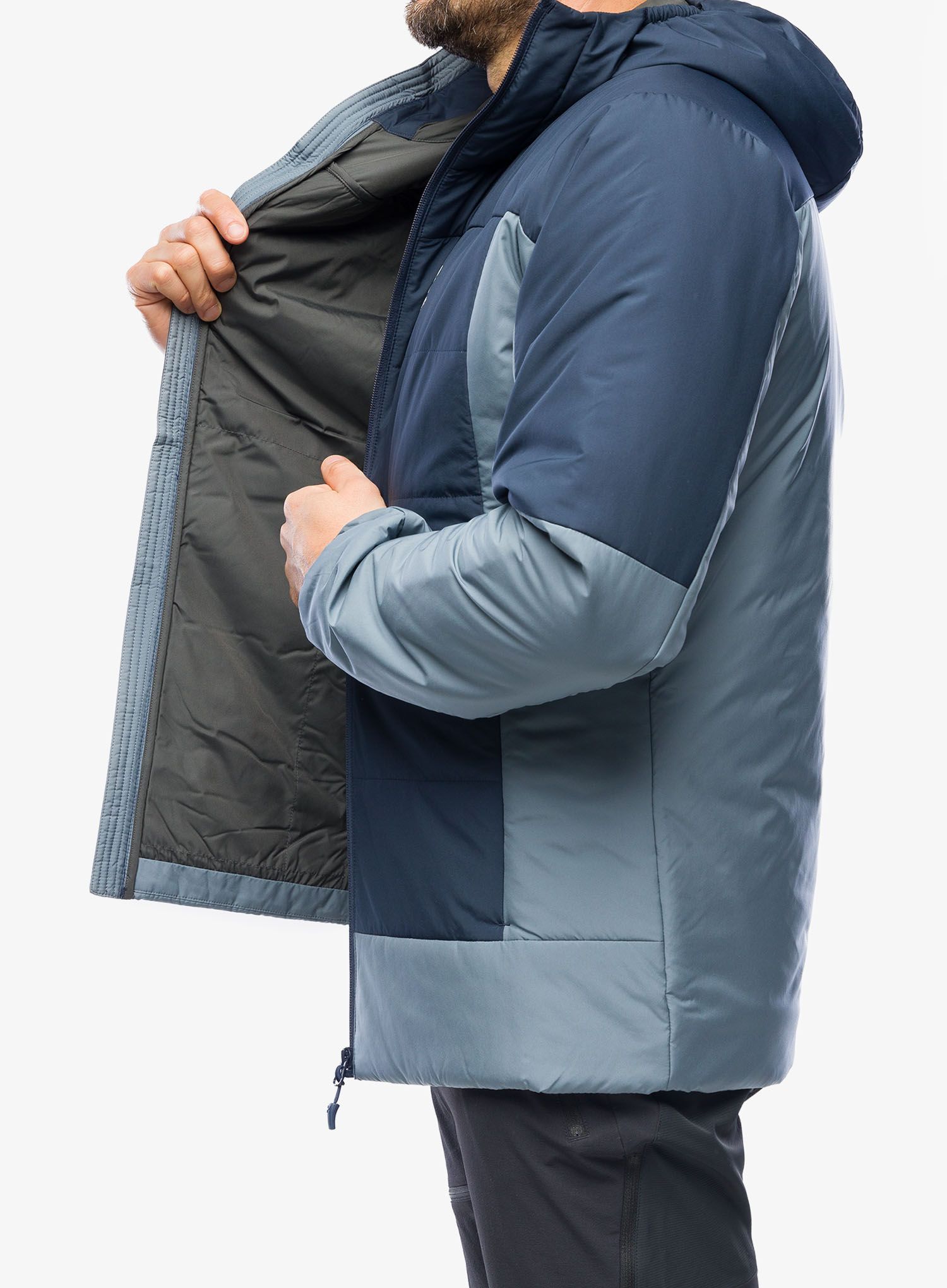 Zateplená bunda Haglofs Mimic Silver Hood - steel blue/tarn blue