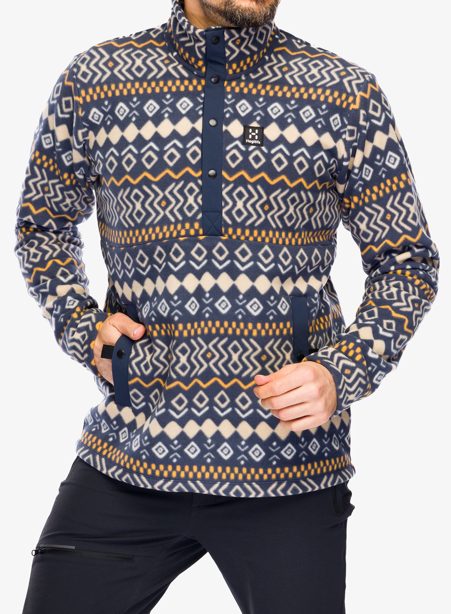 Fleece mikina Haglofs Mora Mid - sunny yellow/sand
