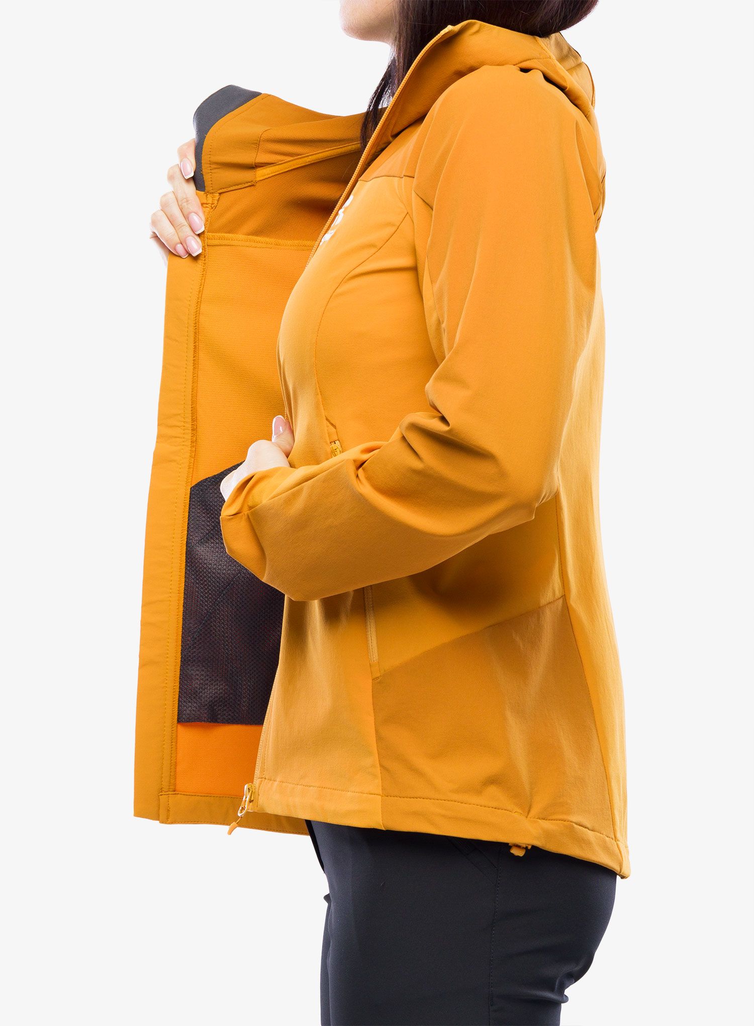 Softshellová bunda dámská Haglofs Moran Softshell Hood - desert yellow/golden brown