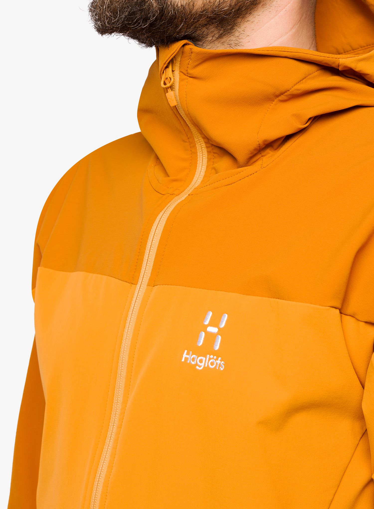 Softshellová bunda Haglofs Moran Softshell Hood - desert yellow/golden brown