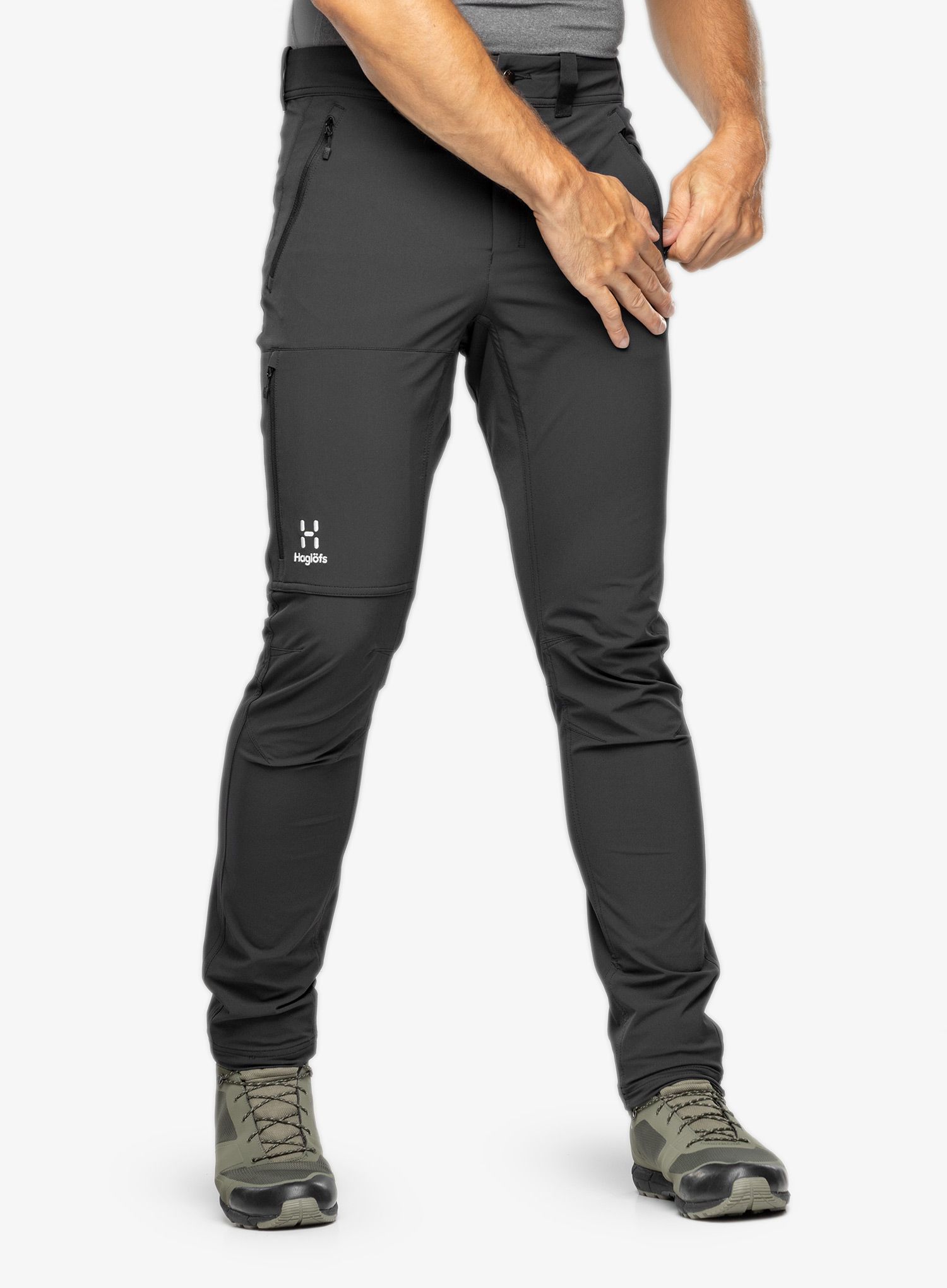 Softshellové kalhoty pánské Haglofs Moran Softshell Slim Pant - true black