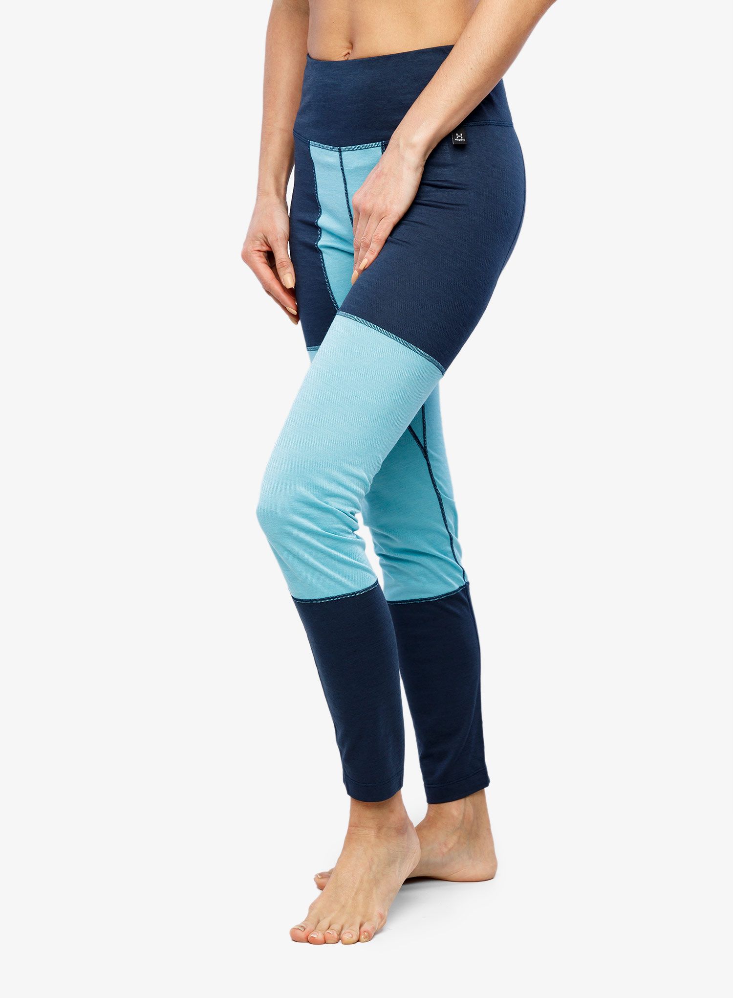 Termolegíny dámské Haglofs Natural Blend Tech Long Johns - blue/bl.