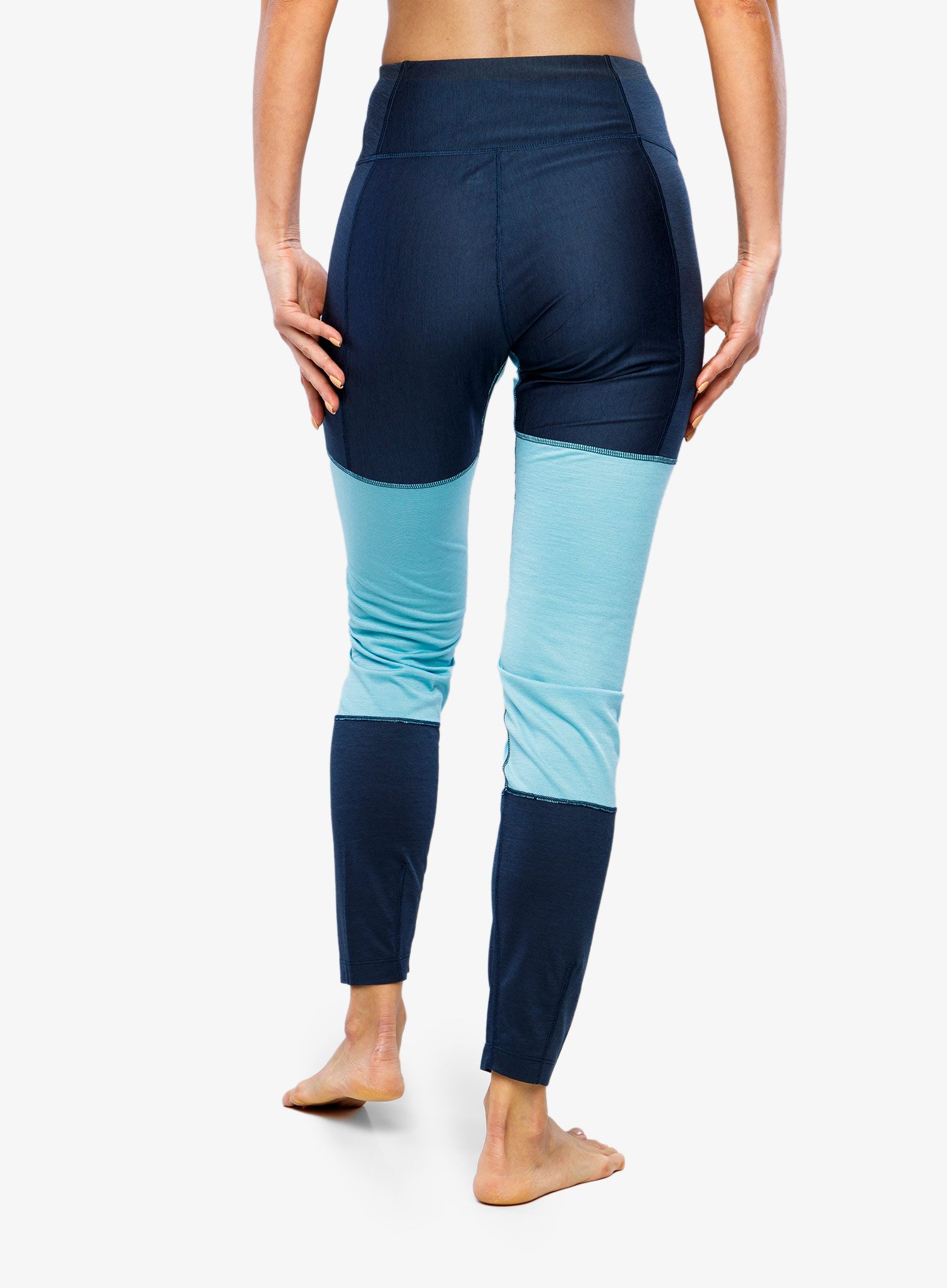 Termolegíny dámské Haglofs Natural Blend Tech Long Johns - blue/bl.