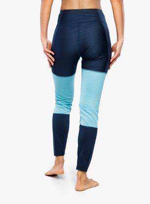 Termolegíny dámské Haglofs Natural Blend Tech Long Johns - blue/bl.