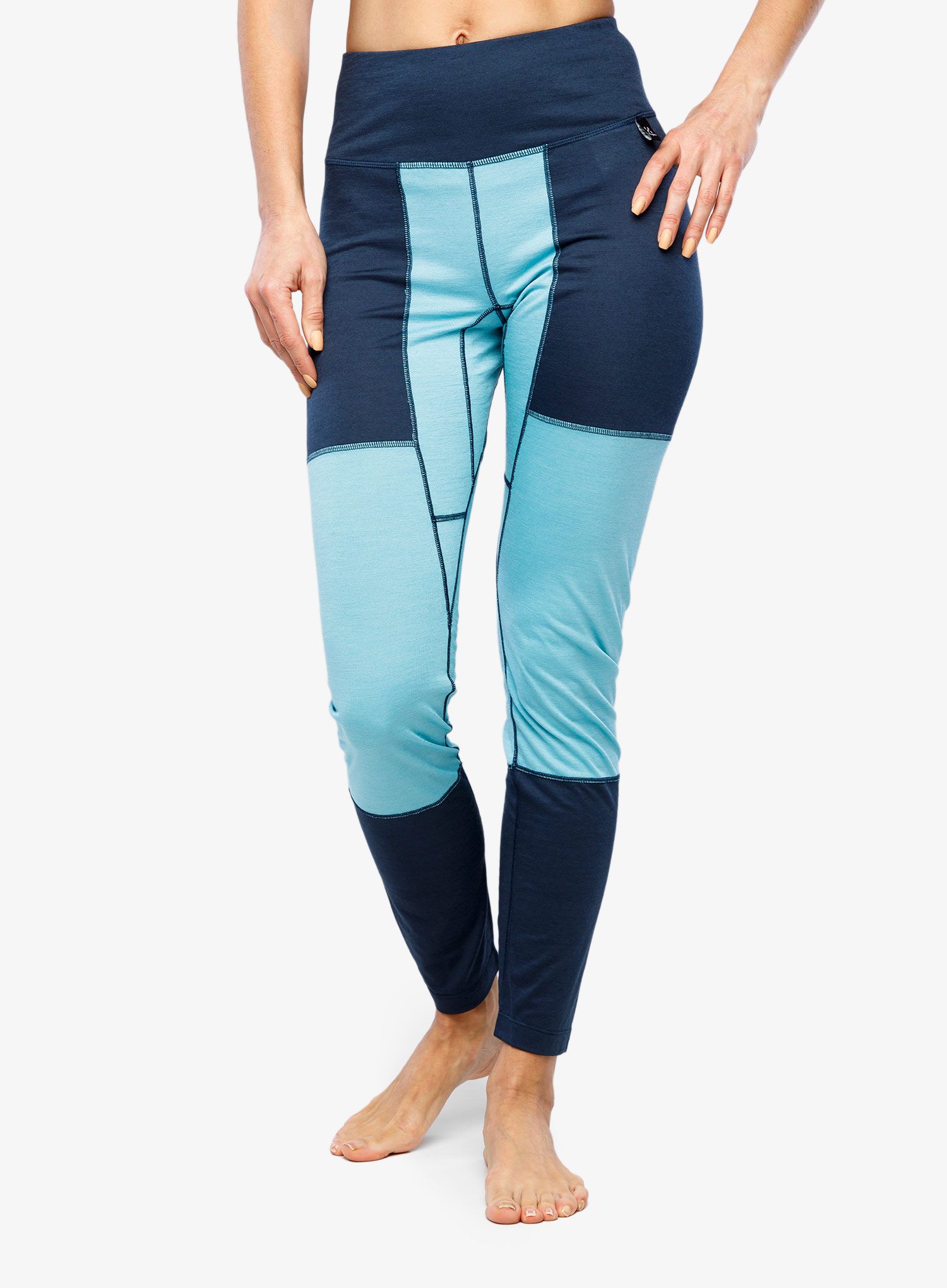 Termolegíny dámské Haglofs Natural Blend Tech Long Johns - blue/bl.