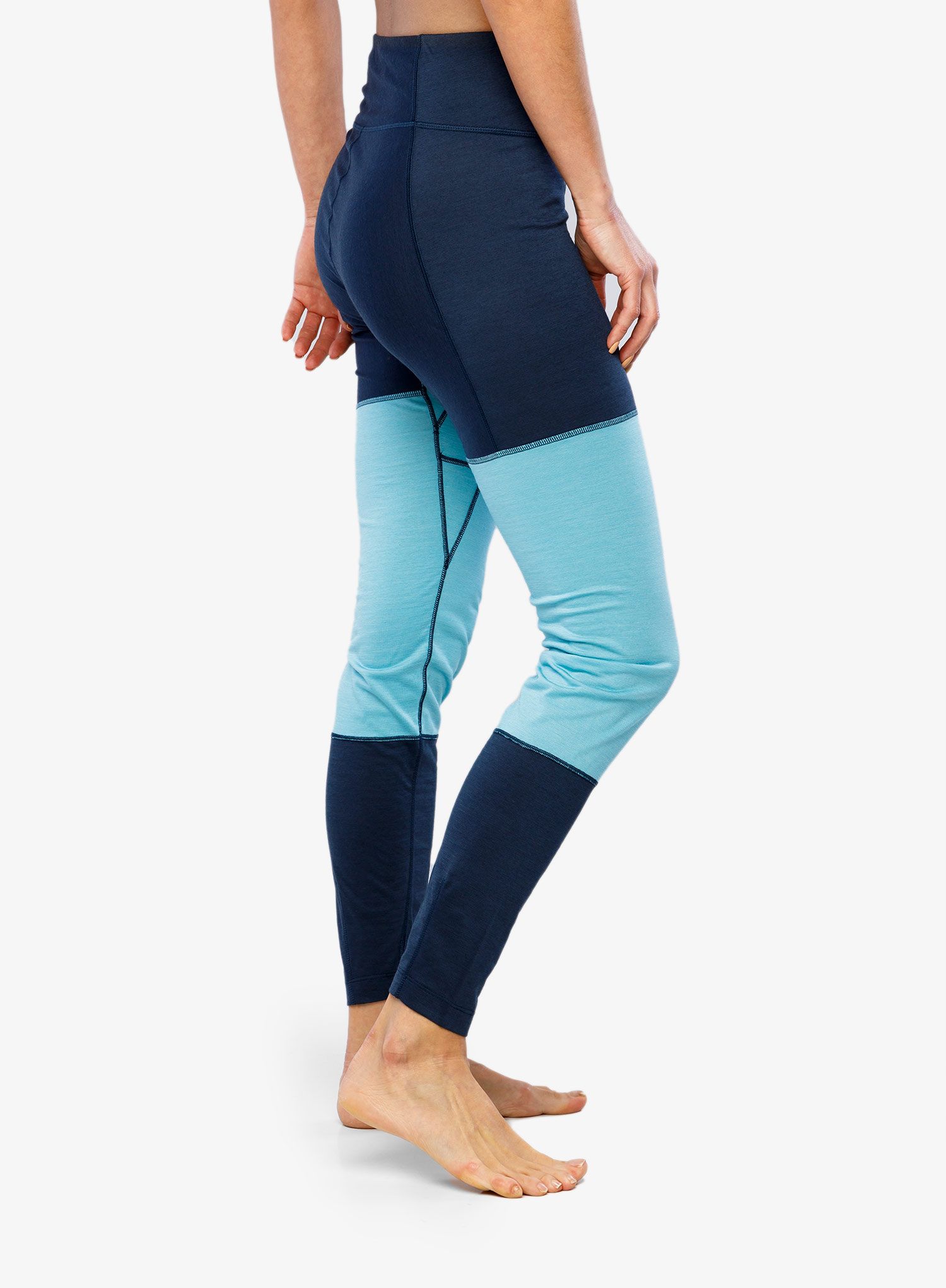 Termolegíny dámské Haglofs Natural Blend Tech Long Johns - blue/bl.