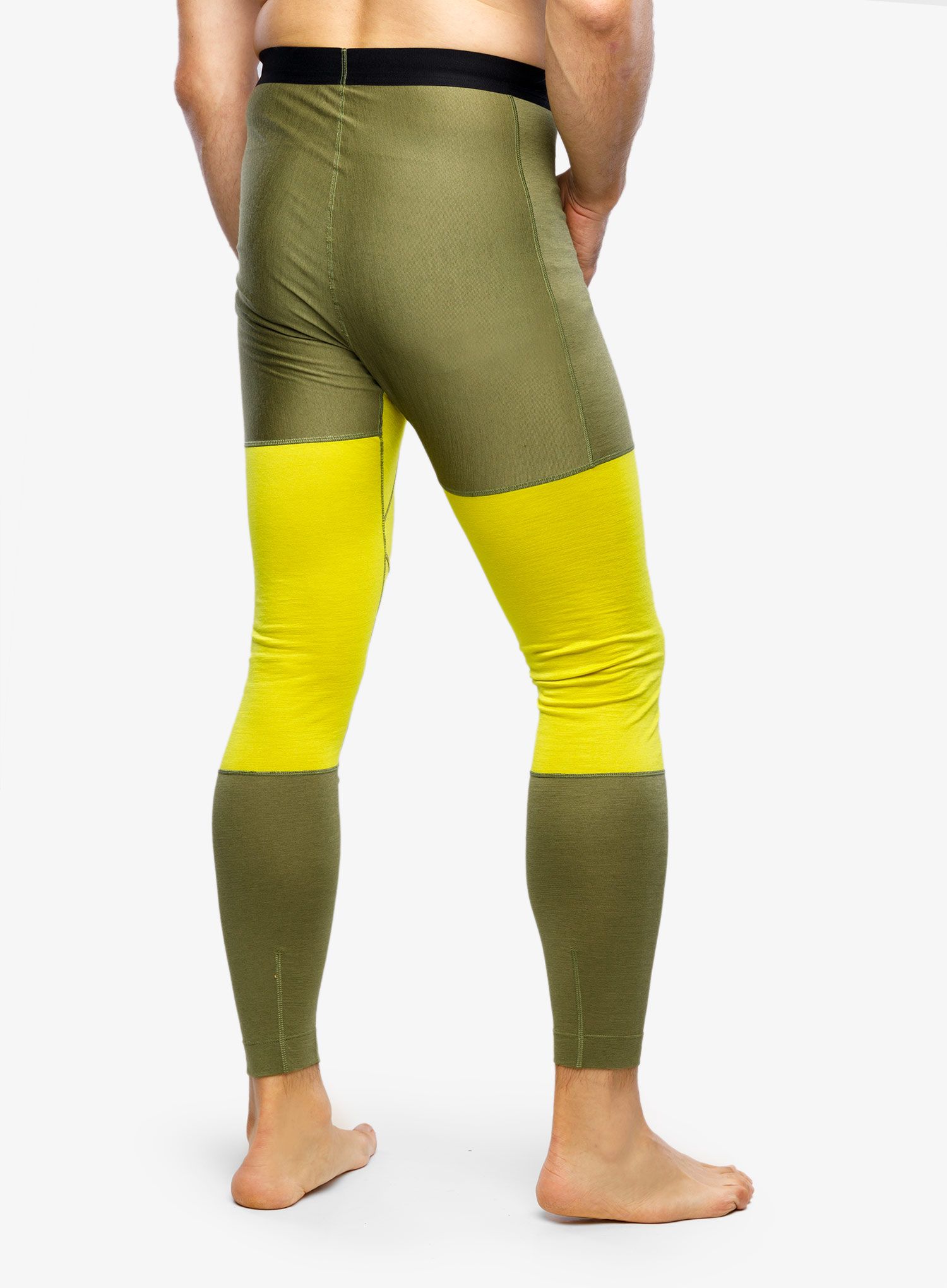 Termolegíny Haglofs Natural Blend Tech Long Johns - green/aur.