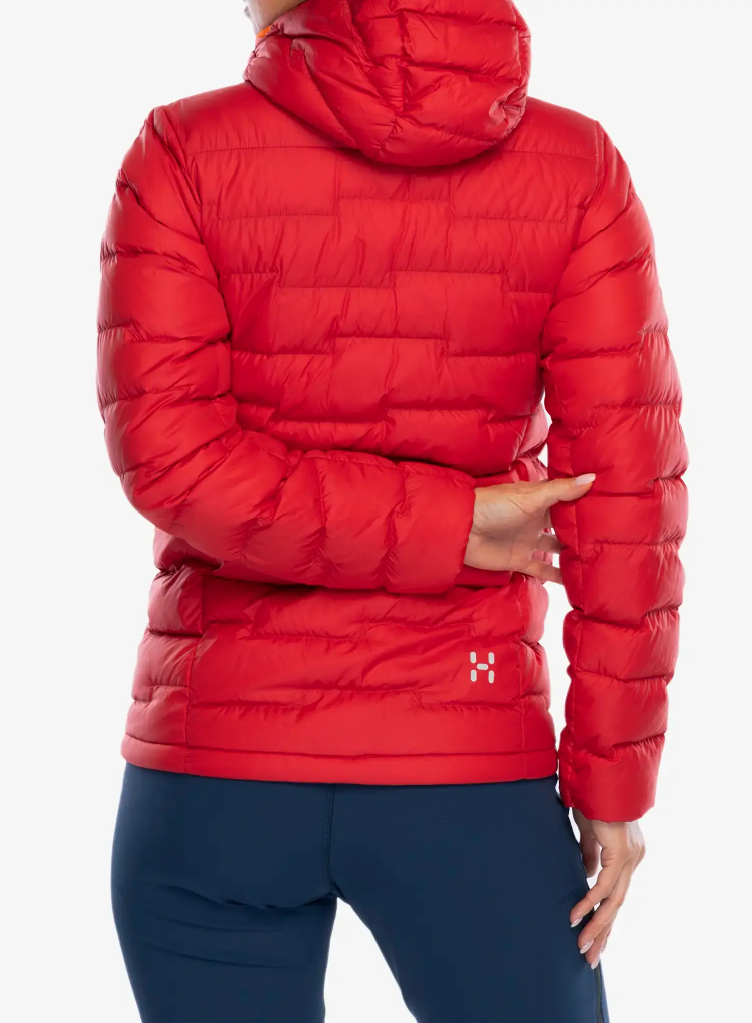 Dámská péřová bunda Haglofs ROC Flash Down Hood - bright red