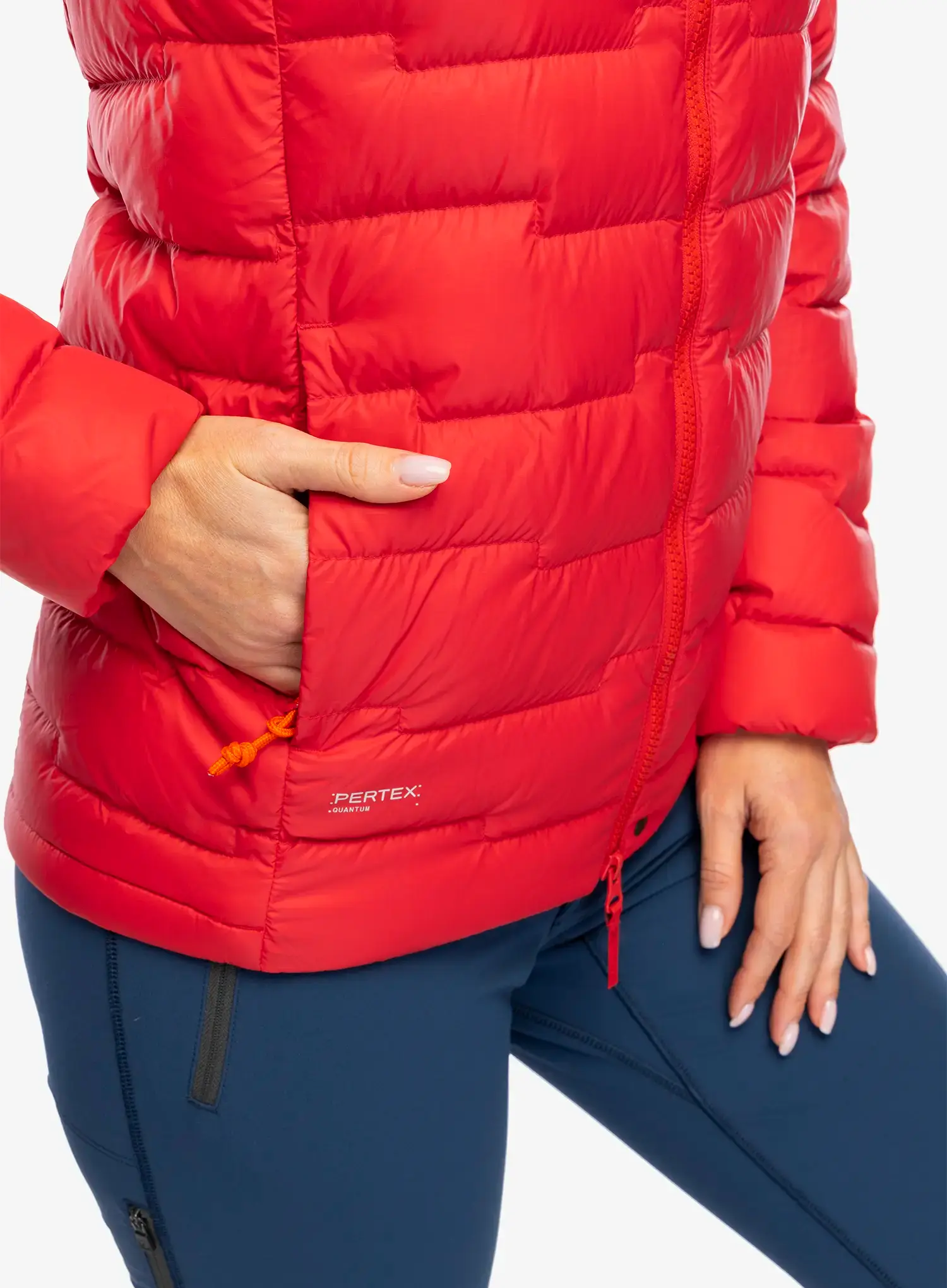 Dámská péřová bunda Haglofs ROC Flash Down Hood - bright red