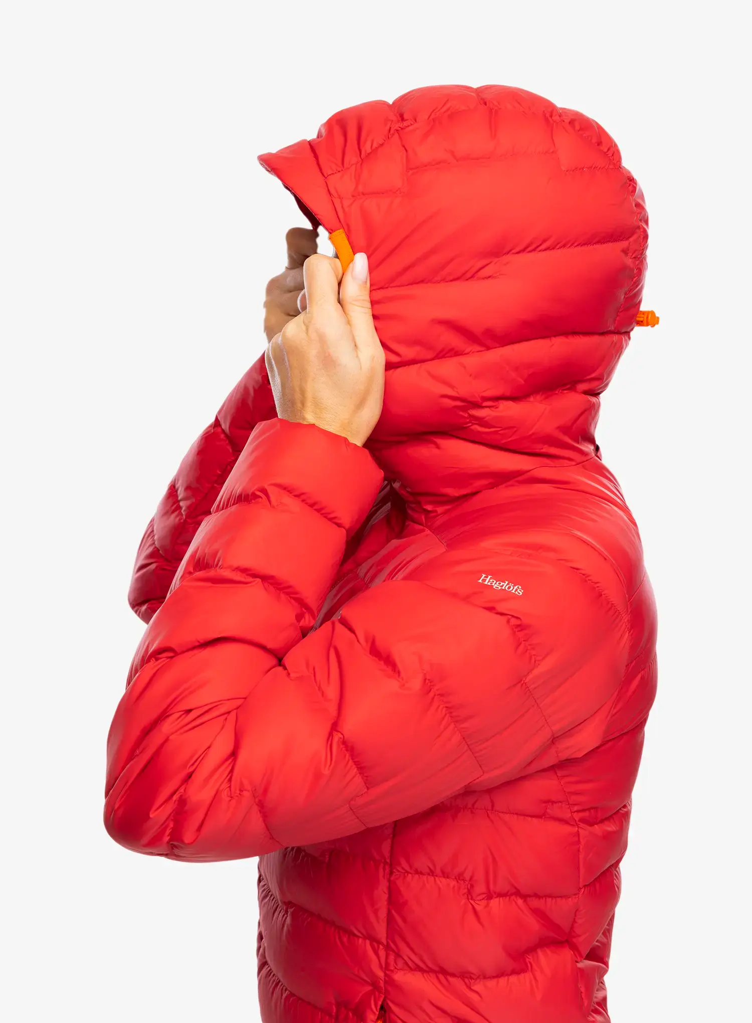 Dámská péřová bunda Haglofs ROC Flash Down Hood - bright red