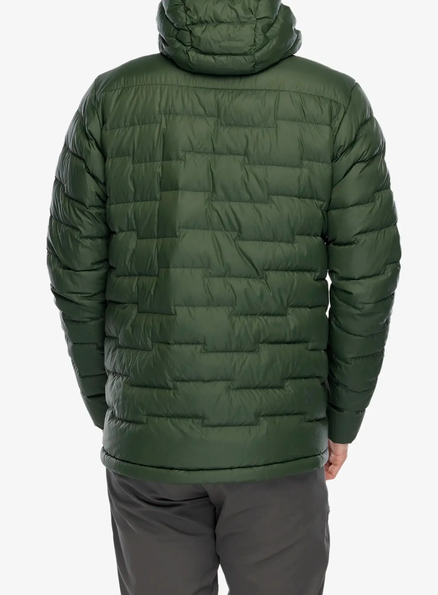 Péřová bunda Haglofs ROC Flash Down Hood - seaweed green