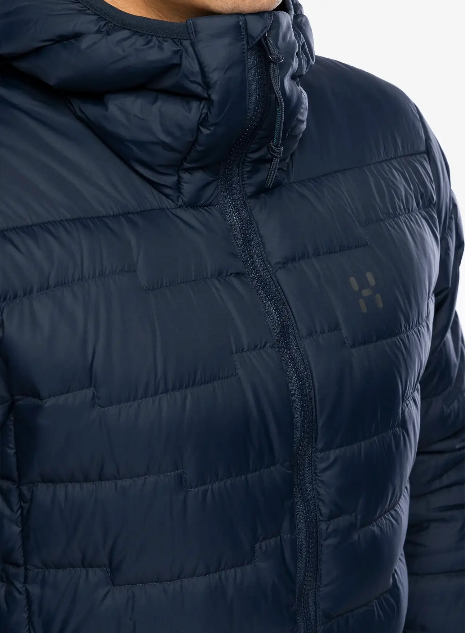 Péřová bunda Haglofs ROC Flash Down Hood - tarn blue