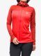Fleece mikina dámská Haglofs ROC Flash Mid Hood - corrosion/poppy red