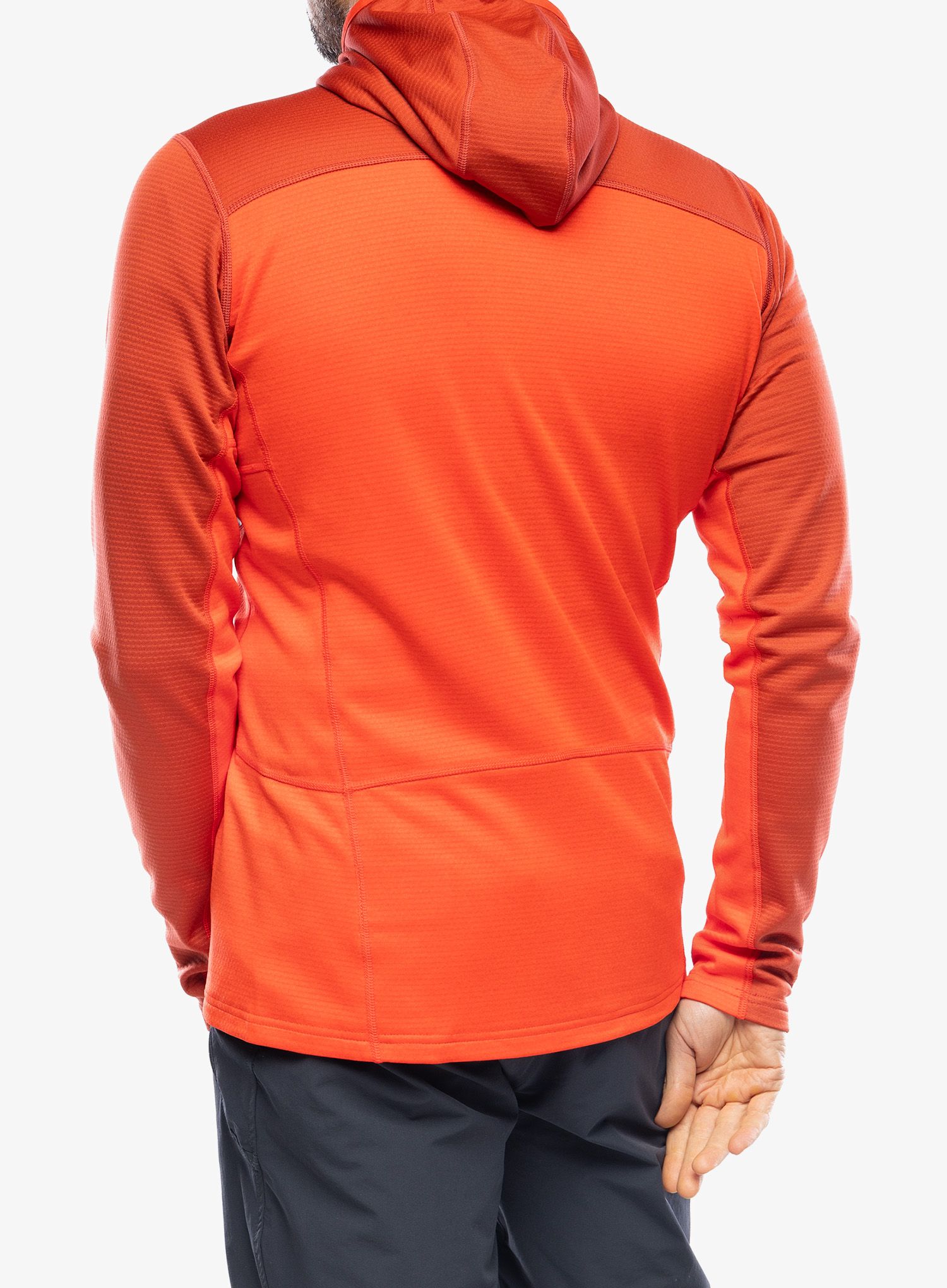 Fleece mikina Haglofs ROC Flash Mid Hood - corrosion/zenith red