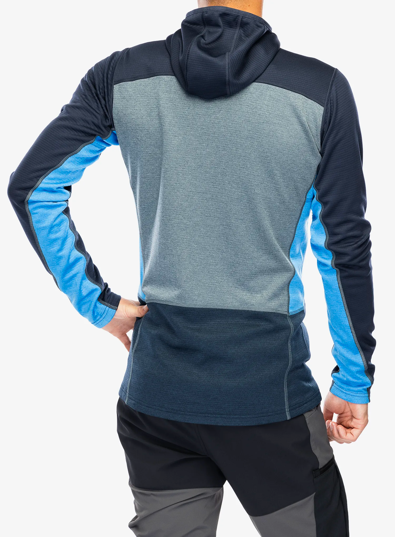 Mikina s kapucí Haglofs ROC Flash Mid Hood - tarn blue/steel blue