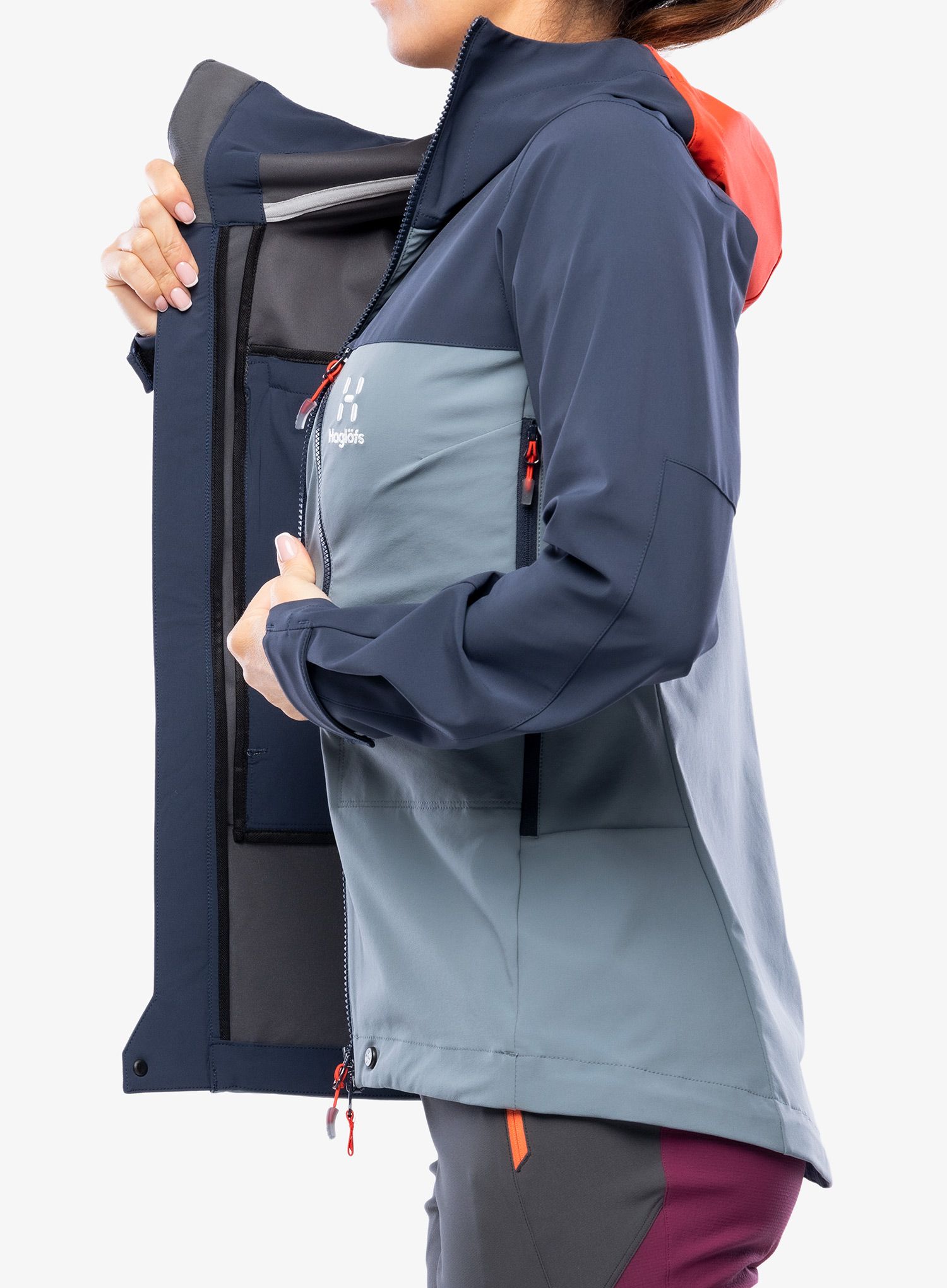 Softshellová bunda dámská Haglofs Roc Sight Softshell Jacket - steel blue/tarn blue