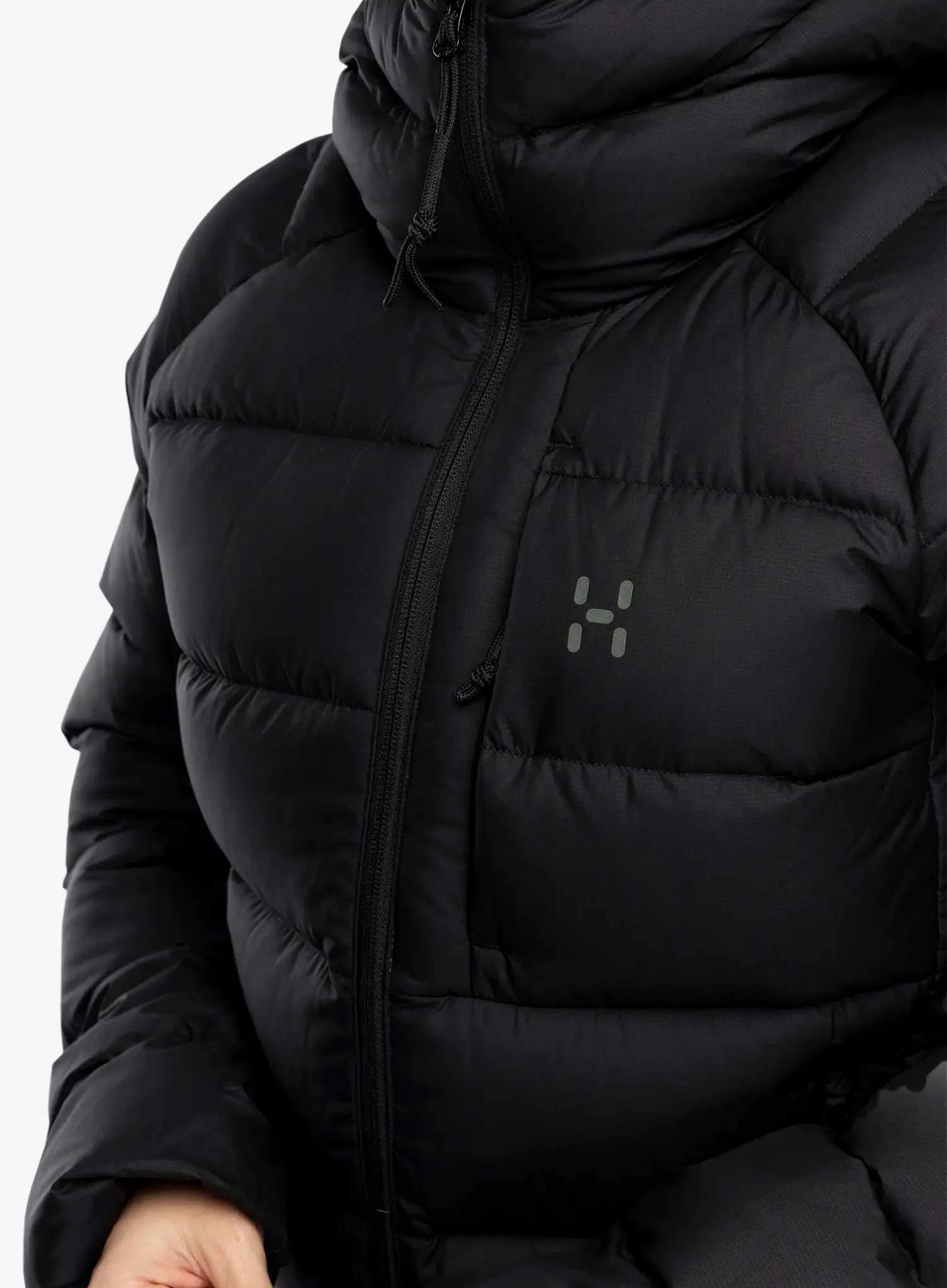 Dámská péřová bunda Haglofs Rosson Down Hood - true black