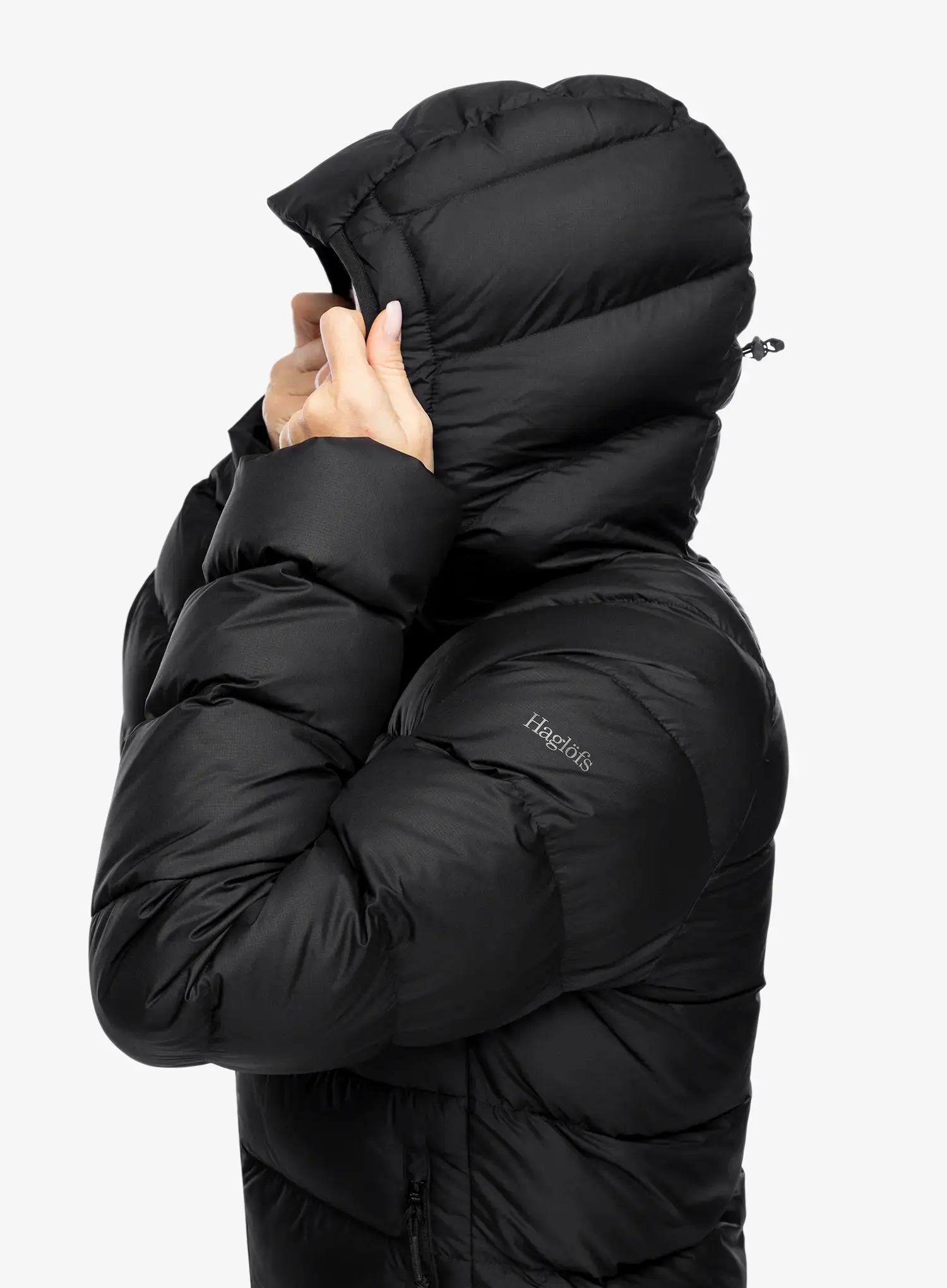 Dámská péřová bunda Haglofs Rosson Down Hood - true black