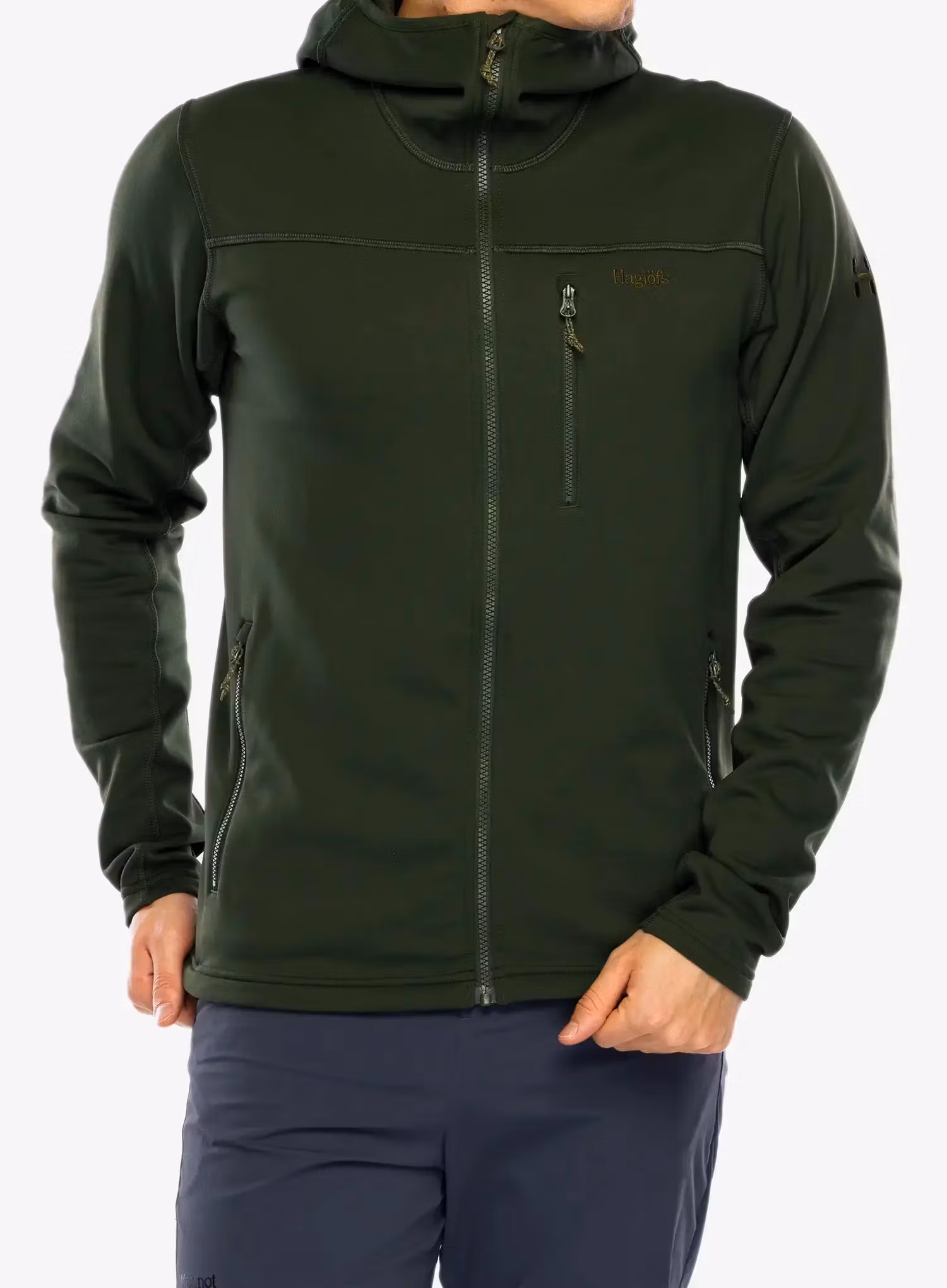 Mikina s kapucí Haglofs Rosson Mid Hood - seaweed green