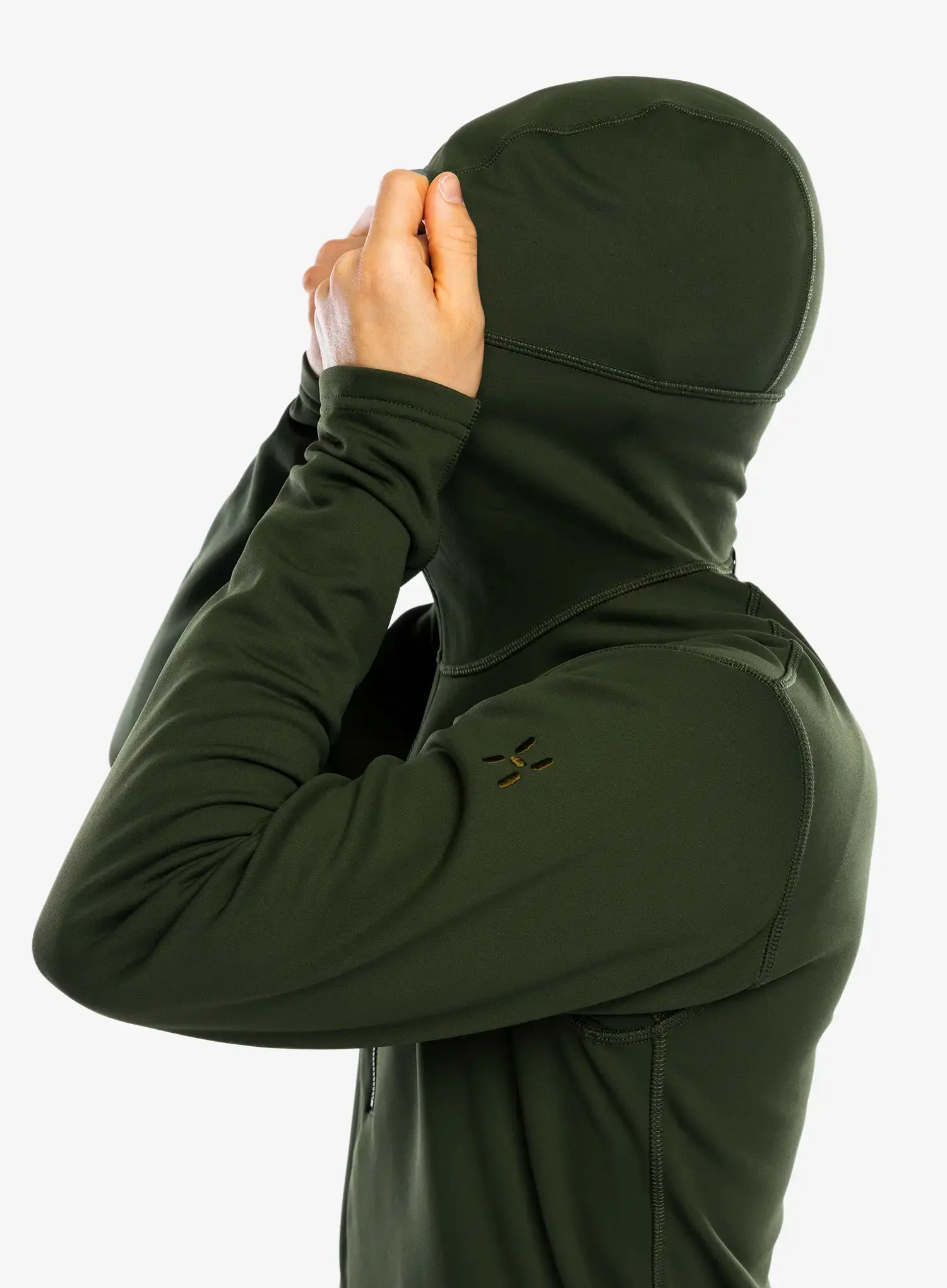 Mikina s kapucí Haglofs Rosson Mid Hood - seaweed green