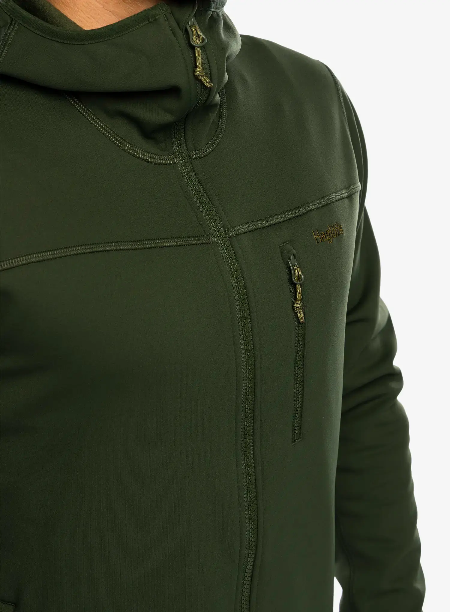 Mikina s kapucí Haglofs Rosson Mid Hood - seaweed green