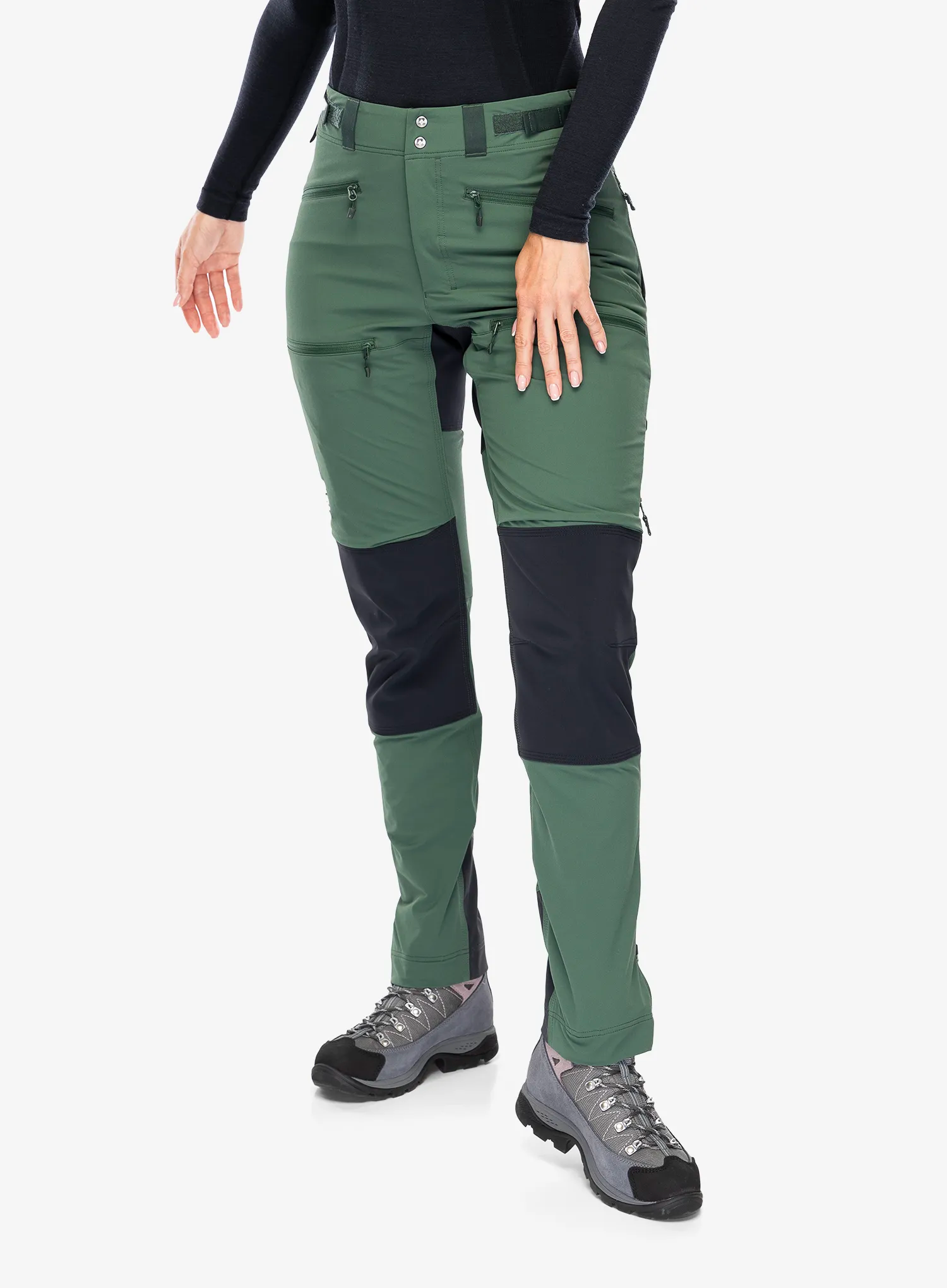 Kalhoty dámské Haglofs Rugged Slim Pant - fjell green/true black