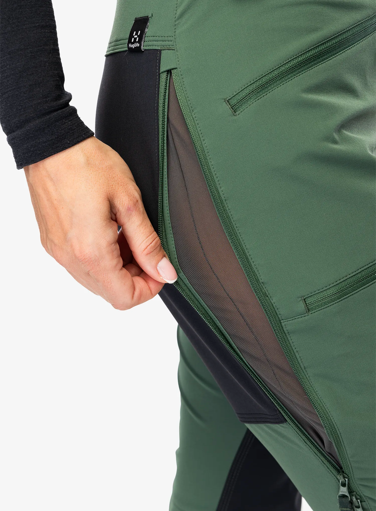 Kalhoty dámské Haglofs Rugged Slim Pant - fjell green/true black