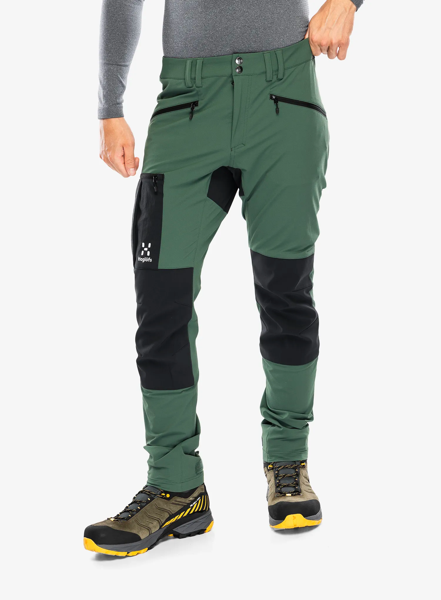 Trekové kalhoty Haglofs Rugged Slim Pant - fjell green/true black