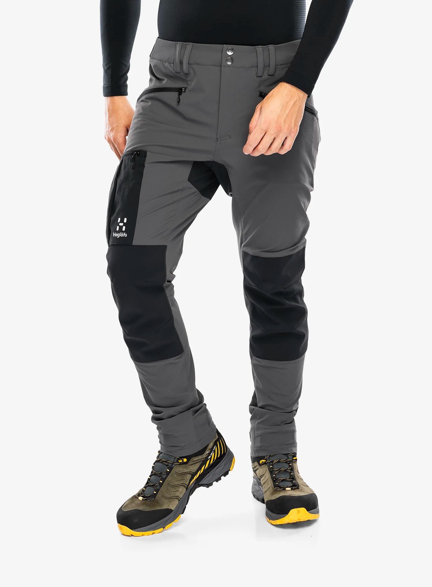 Trekové kalhoty Haglofs Rugged Slim Pant - magnetite/true black