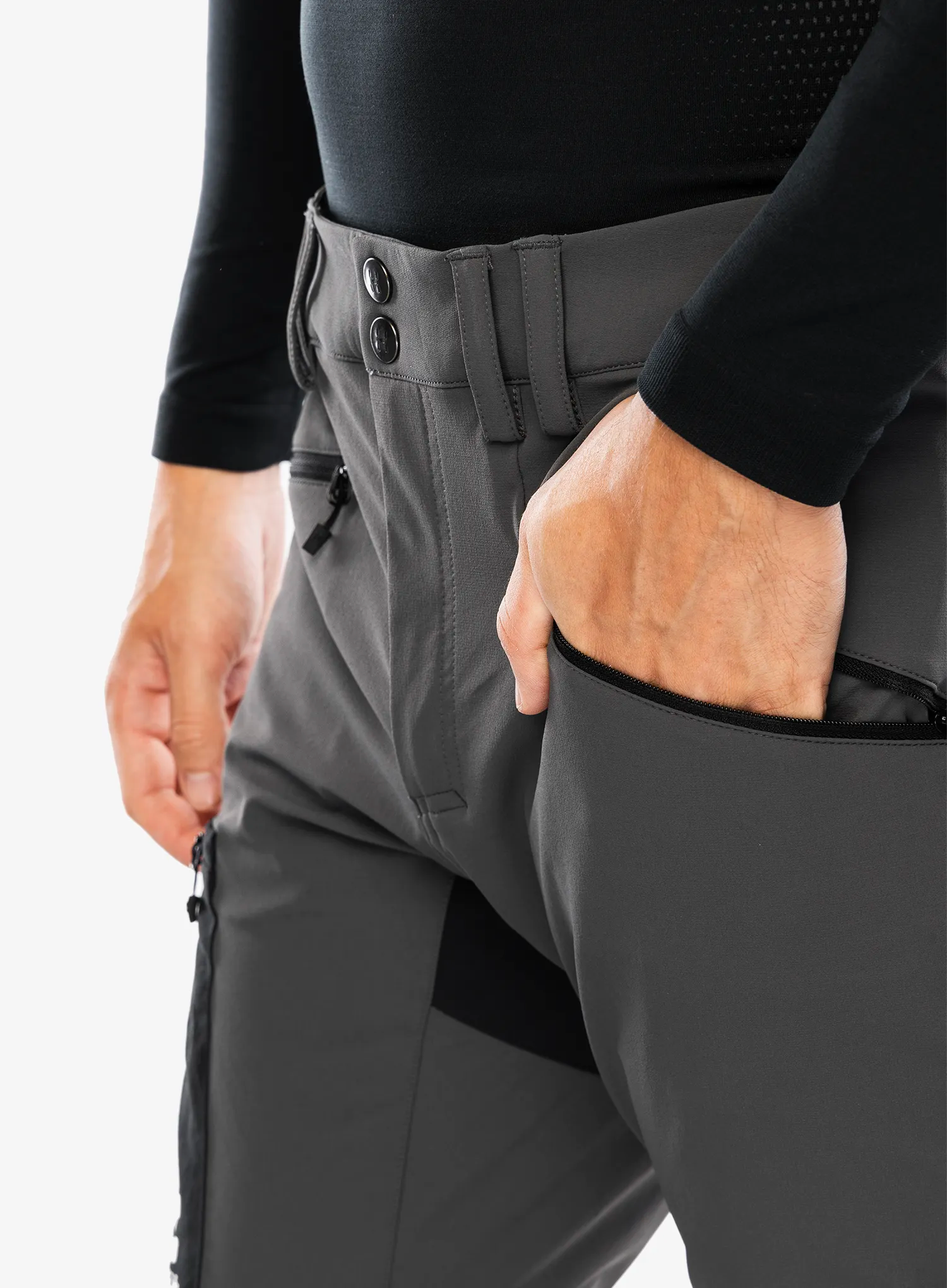 Trekové kalhoty Haglofs Rugged Slim Pant - magnetite/true black