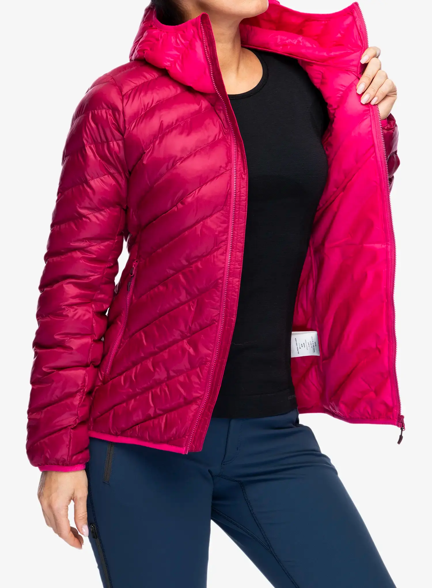 Zateplená bunda dámská Haglofs Sarna Mimic Hood - deep pink