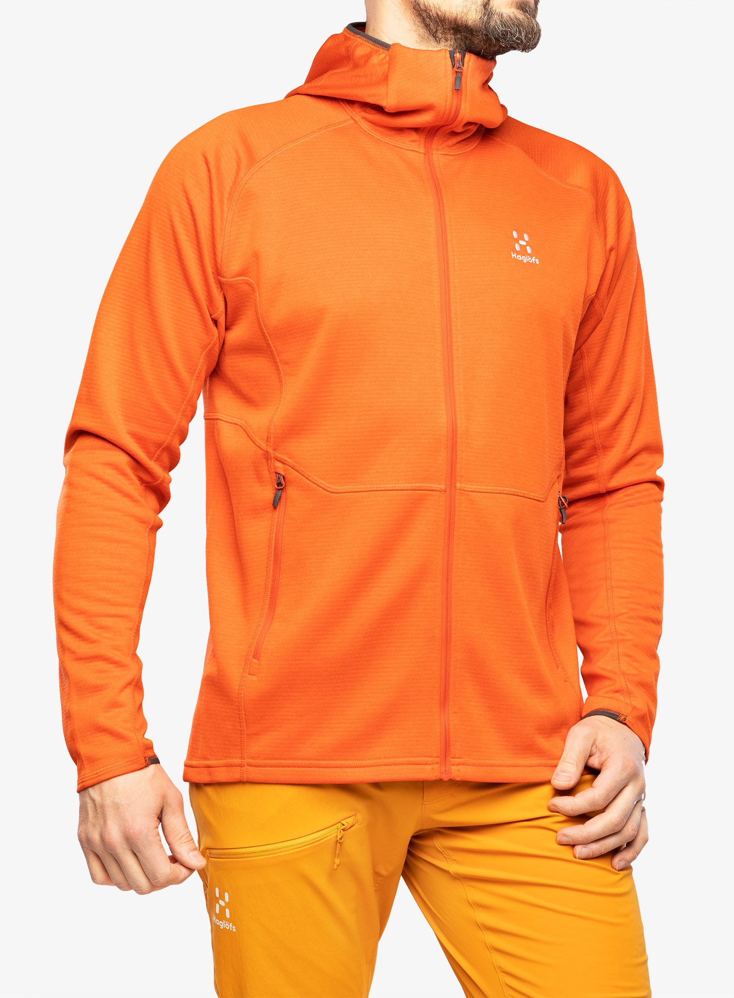 Rozepínací mikina Haglofs Skuta Hood - habanero