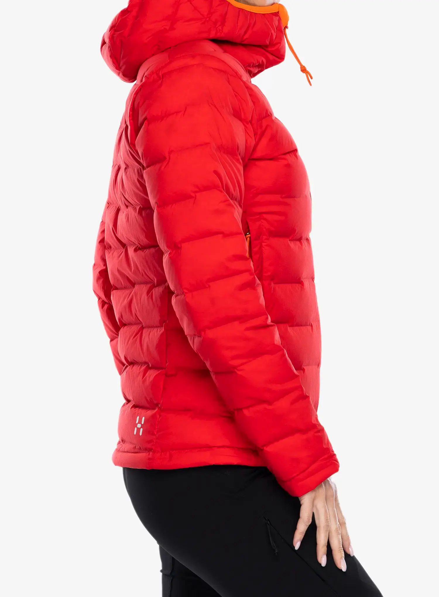 Dámská péřová bunda Haglofs Spitz Down Hood - bright red