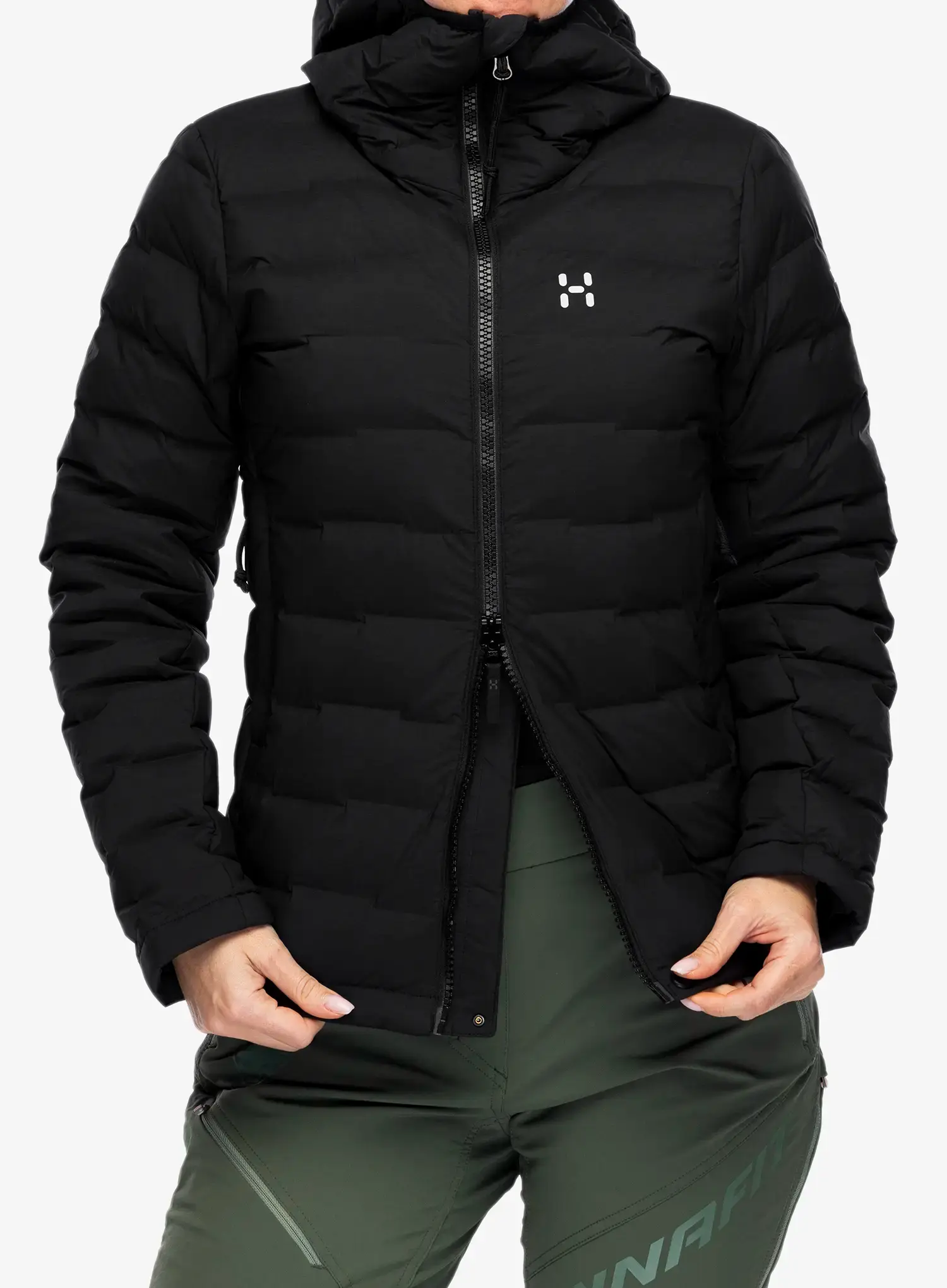 Dámská péřová bunda Haglofs Spitz Down Hood - true black