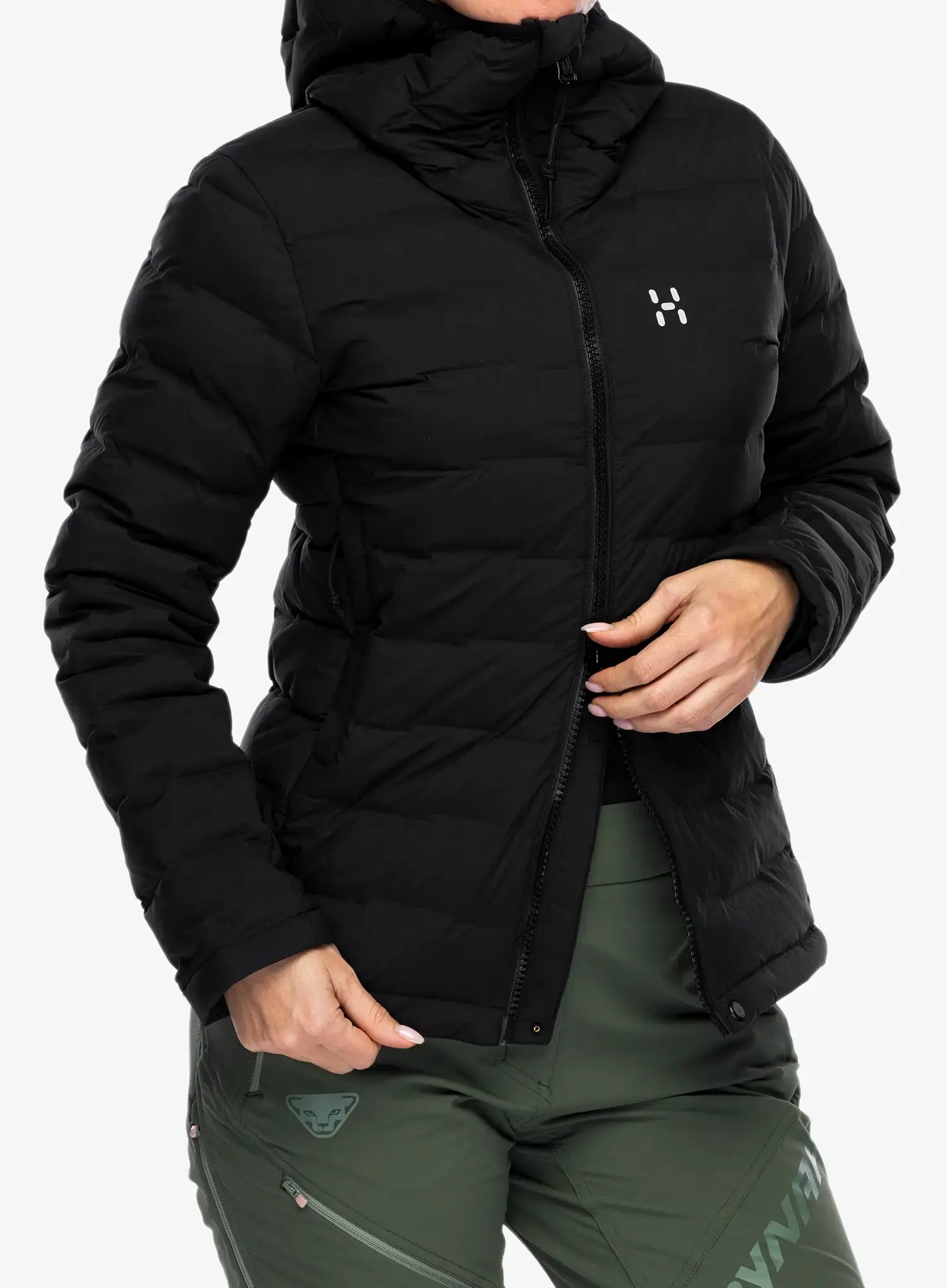 Dámská péřová bunda Haglofs Spitz Down Hood - true black