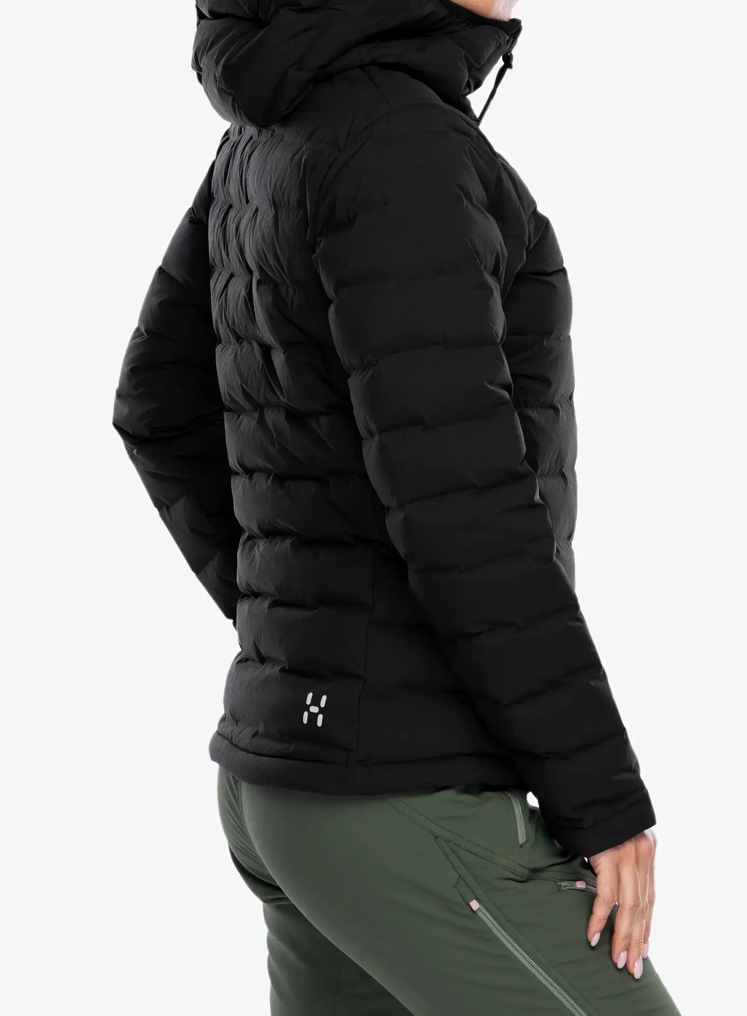 Dámská péřová bunda Haglofs Spitz Down Hood - true black